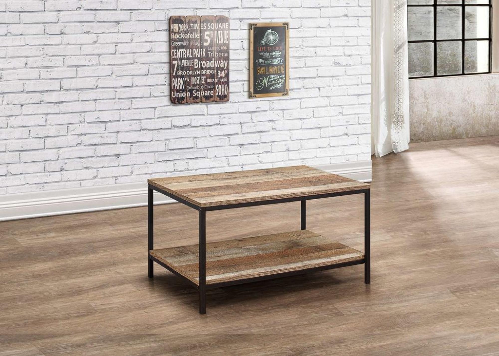 Product photograph of Urban Rustic Wood Effect Coffee Table from Choice Furniture Superstore.