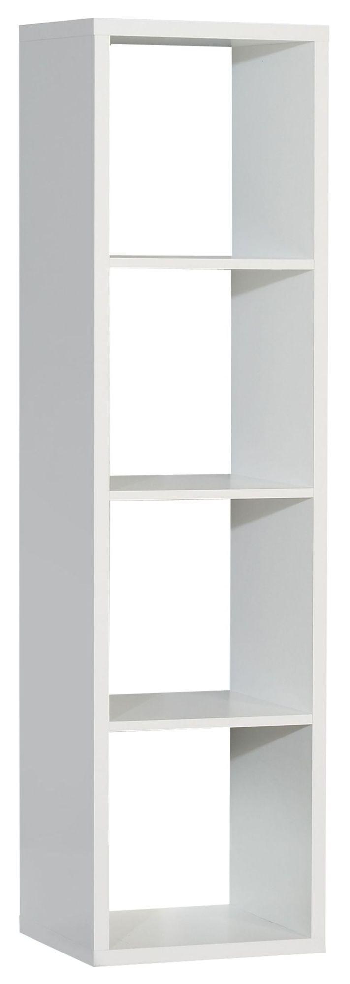 Product photograph of Mauro Matt White 4 Open Shelving Unit from Choice Furniture Superstore.