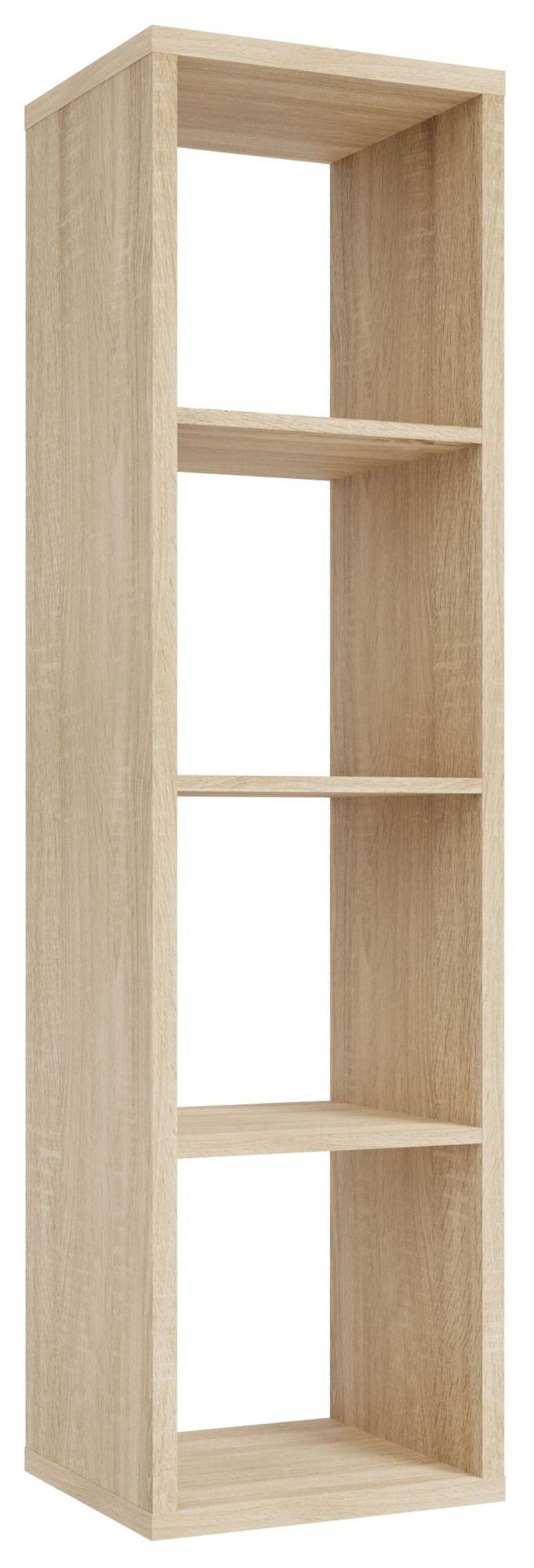 Product photograph of Mauro Sonoma Oak Effect 4 Open Shelving Unit from Choice Furniture Superstore.