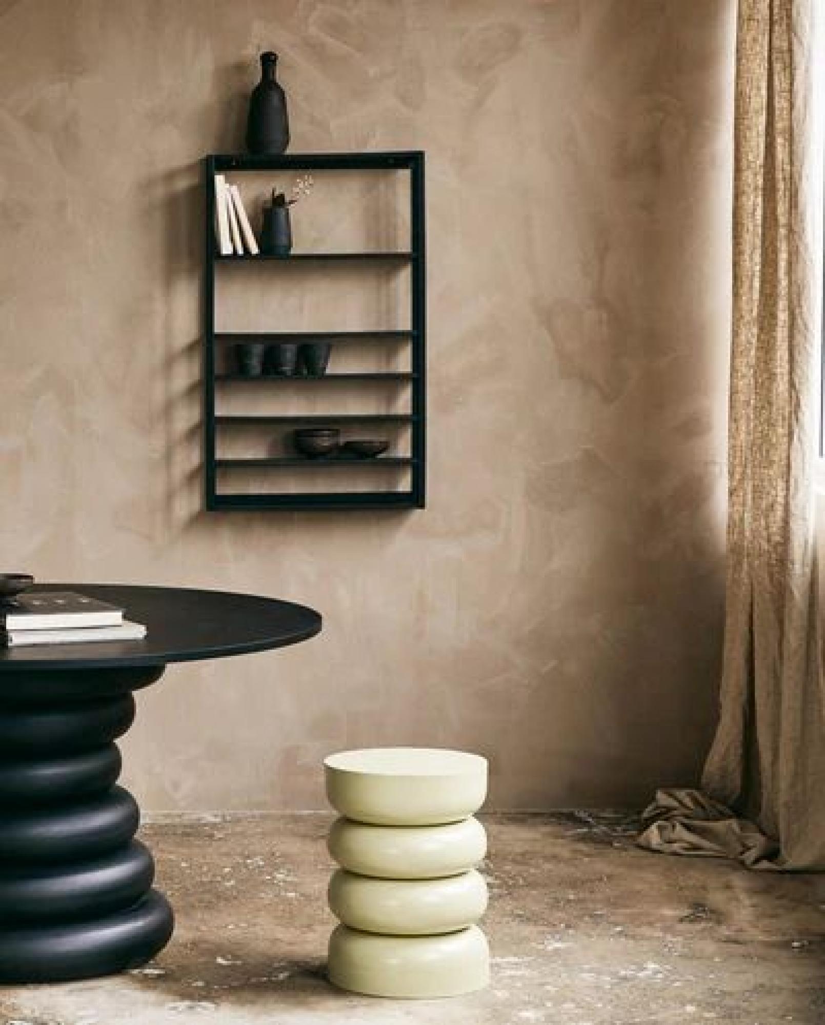 Product photograph of Nordal Zaros Black Metal Wall Shelf from Choice Furniture Superstore.