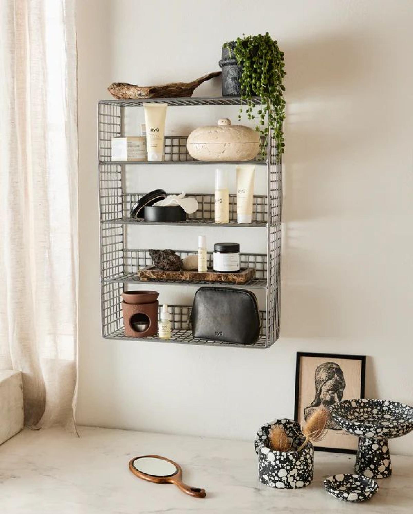 Product photograph of Nordal Kikori Metal Wire Wall Shelf from Choice Furniture Superstore.