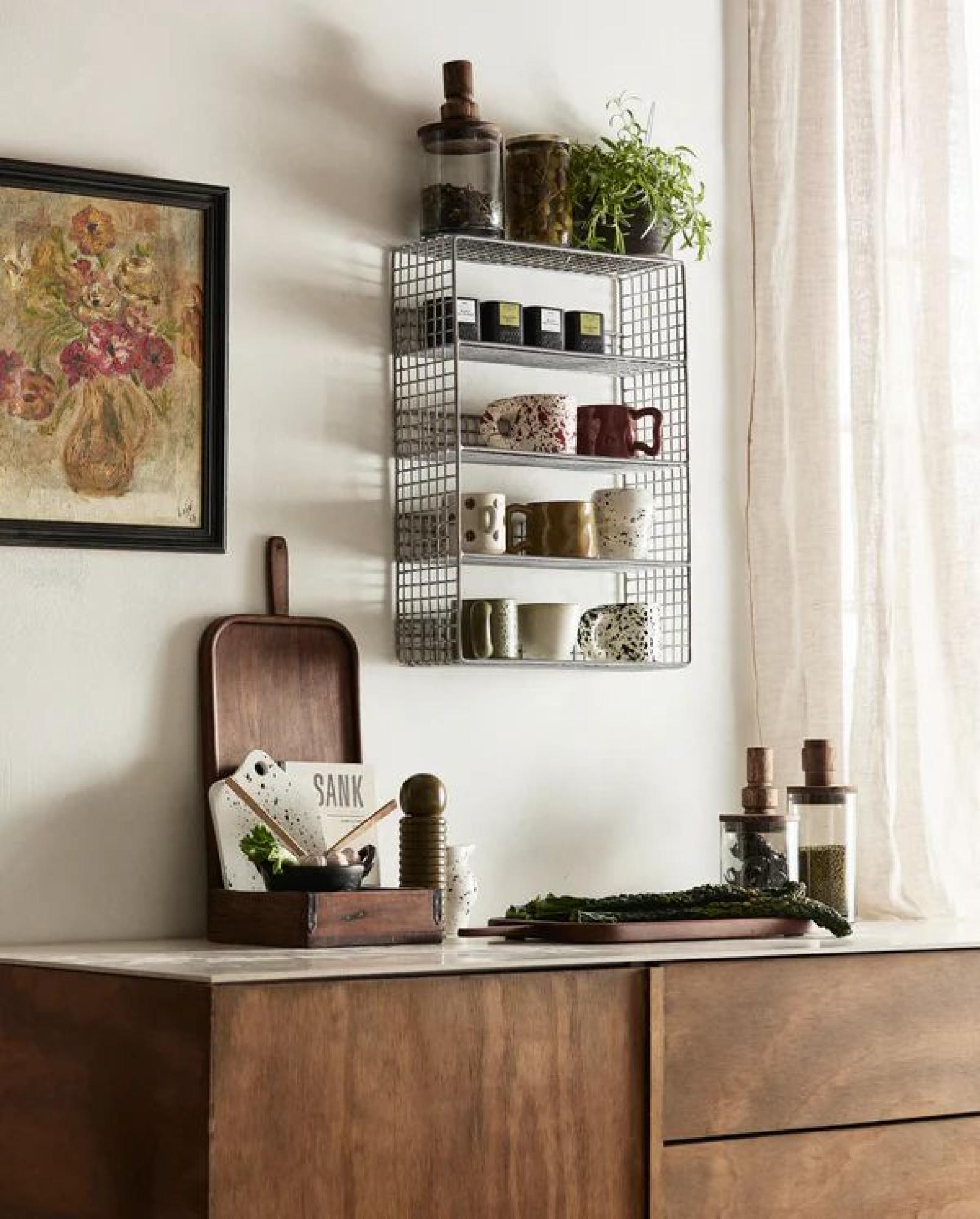 Product photograph of Nordal Kikori Metal Wire Wall Shelf from Choice Furniture Superstore.