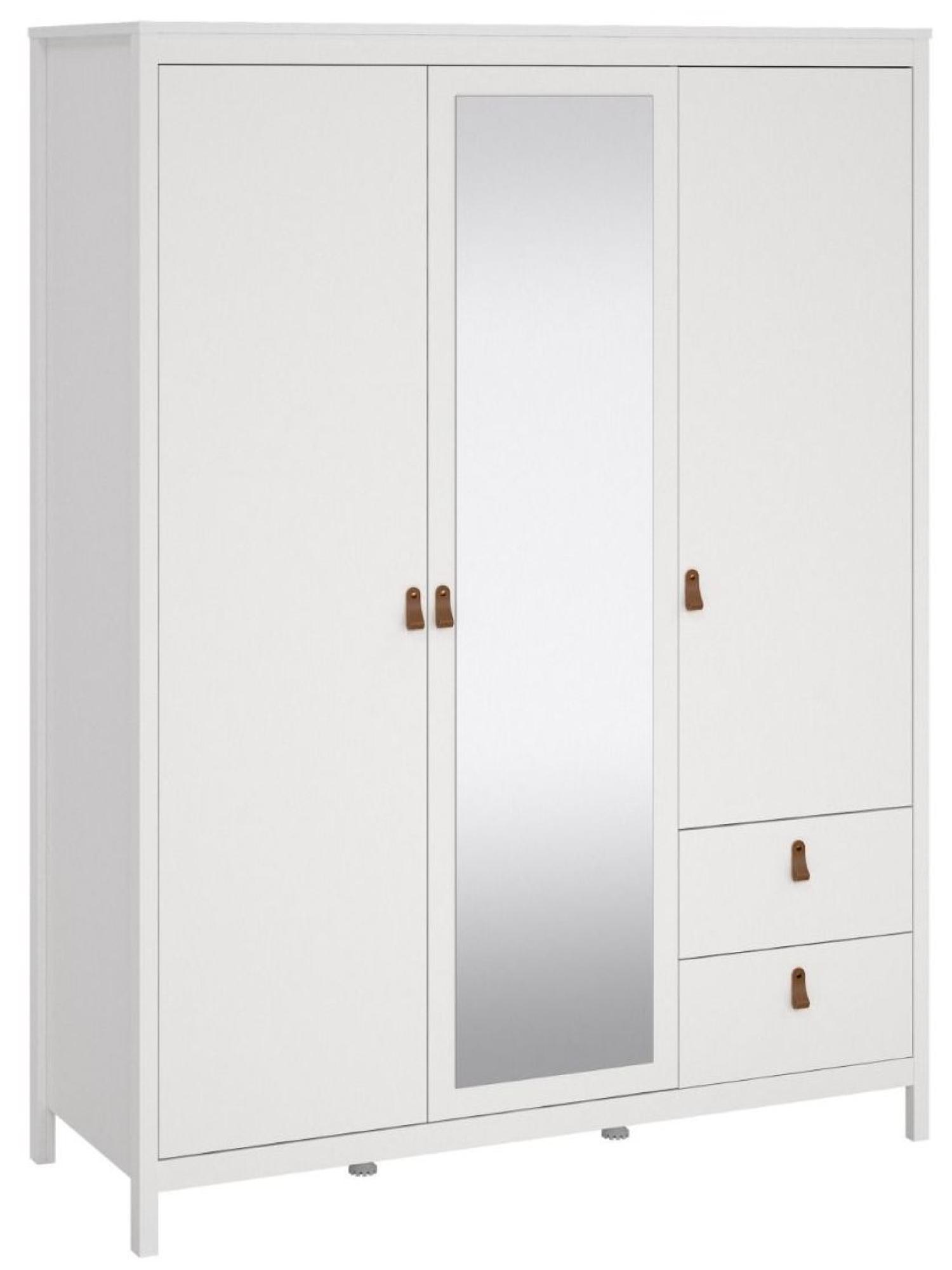 Product photograph of Barcelona White 3 Door Combi Wardrobe from Choice Furniture Superstore.