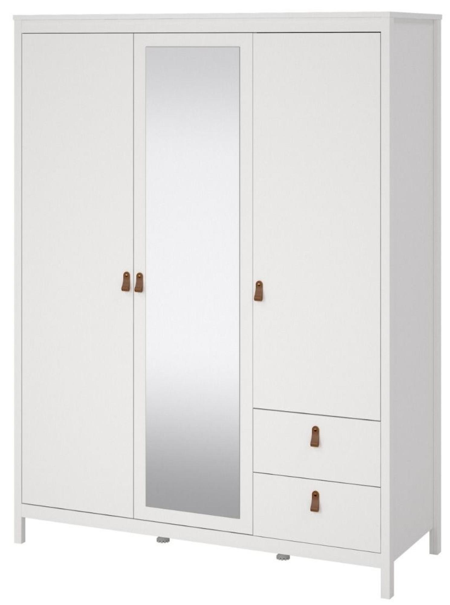 Product photograph of Barcelona White 3 Door Combi Wardrobe from Choice Furniture Superstore.