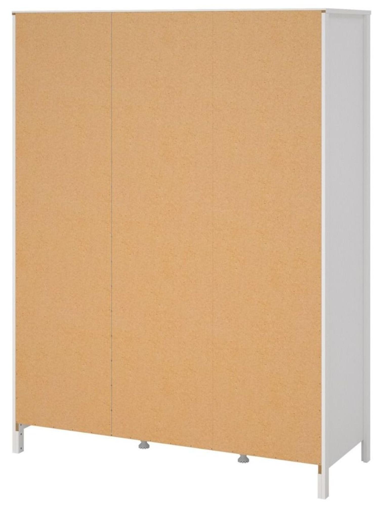 Product photograph of Barcelona White 3 Door Combi Wardrobe from Choice Furniture Superstore.