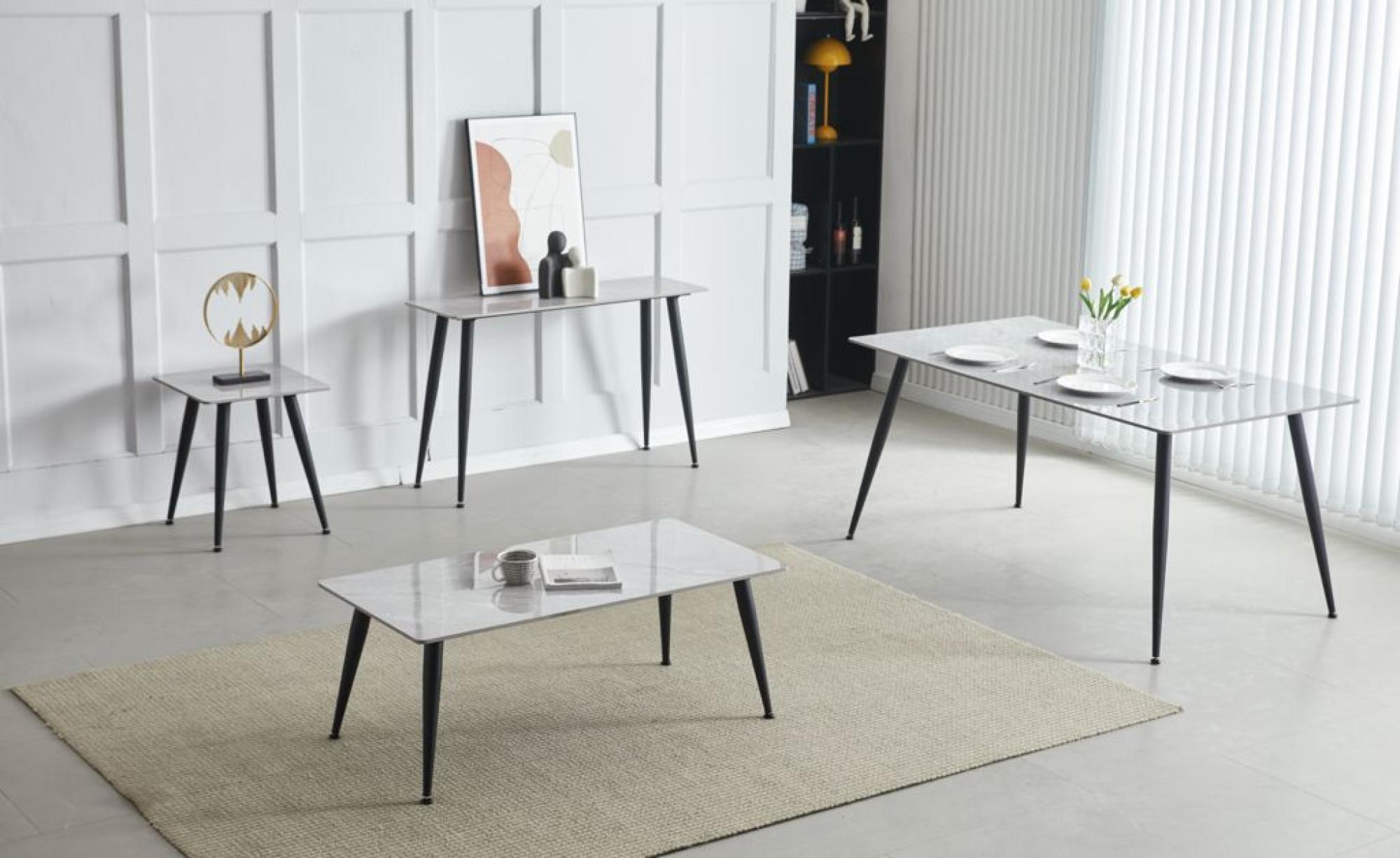 Product photograph of Argenta Grey Sintered Stone Console Table from Choice Furniture Superstore.
