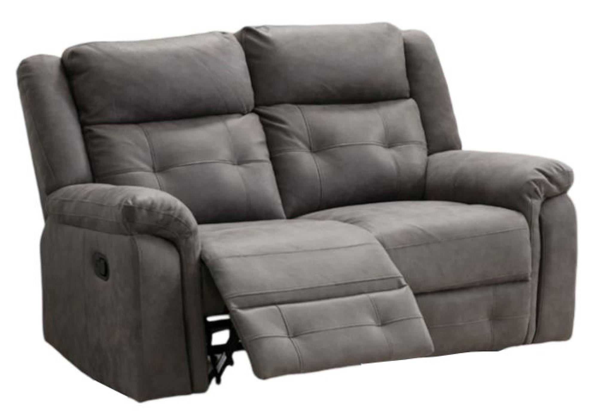 Product photograph of Berkeley Dark Grey Leather Look Fabric 3 2 Seater Recliner Sofa Suite from Choice Furniture Superstore.