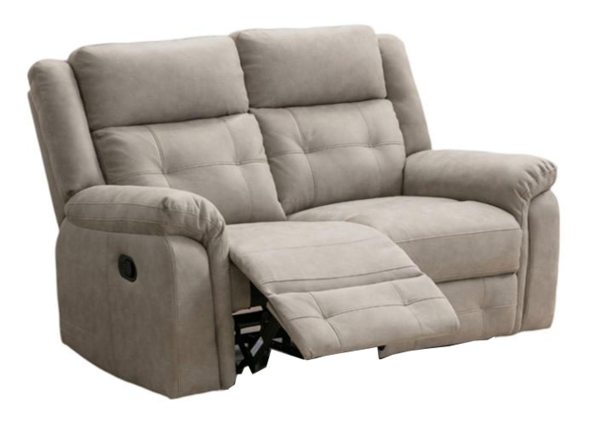 Product photograph of Berkeley Light Grey Leather Look Fabric 3 2 Seater Recliner Sofa Suite from Choice Furniture Superstore.