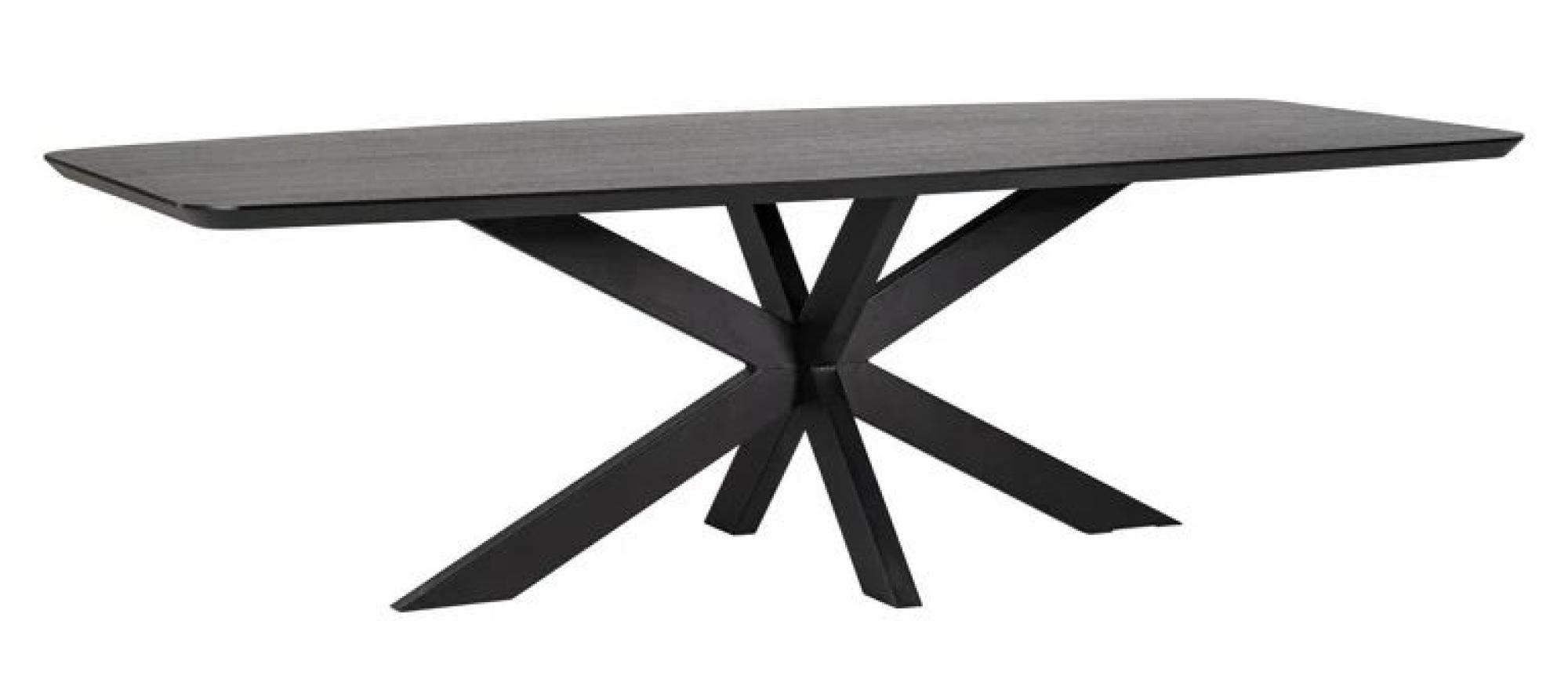 Product photograph of Bonvoy Black Oak 12 Seater Dining Table With Spider Legs from Choice Furniture Superstore.