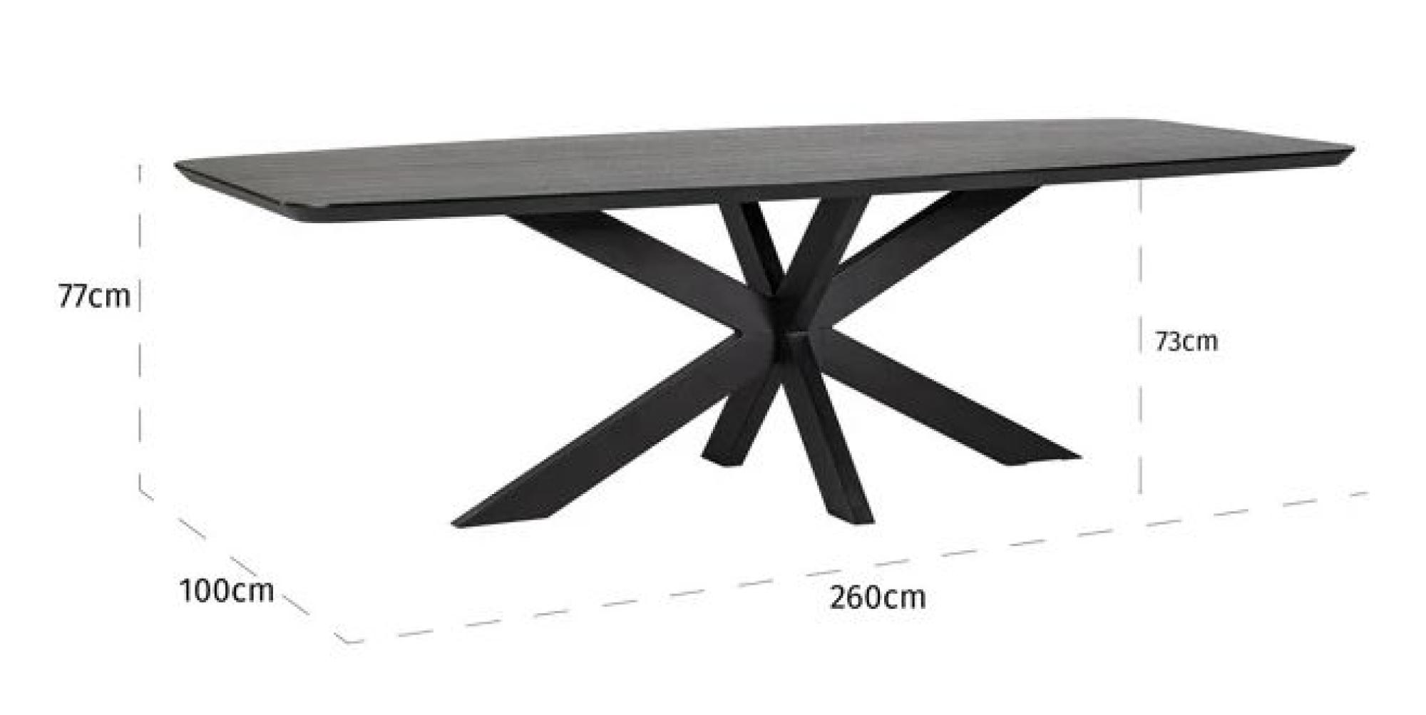 Product photograph of Bonvoy Black Oak 12 Seater Dining Table With Spider Legs from Choice Furniture Superstore.