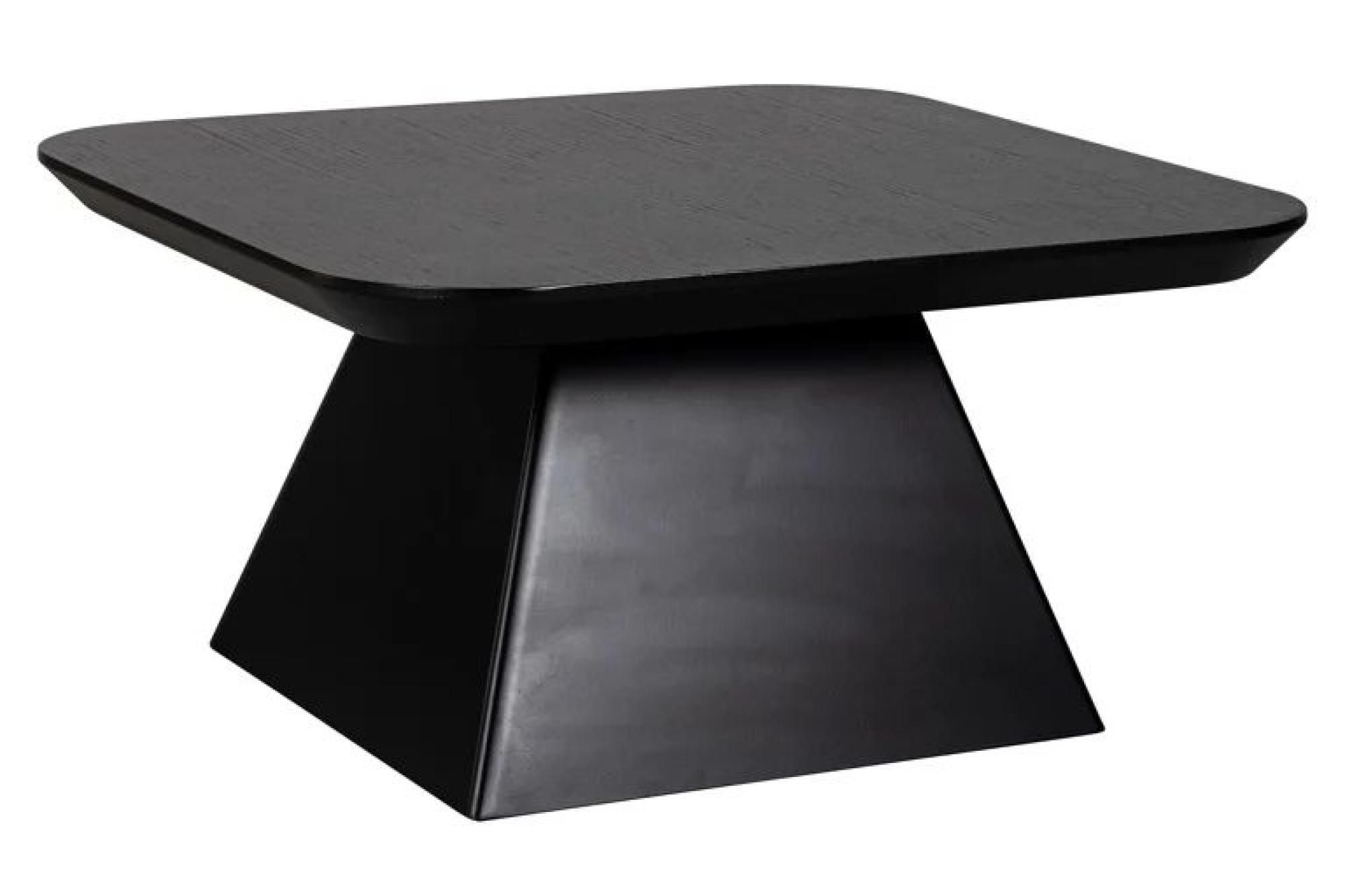 Product photograph of Bonvoy Black Oak Modern Edge Square Coffee Table from Choice Furniture Superstore.