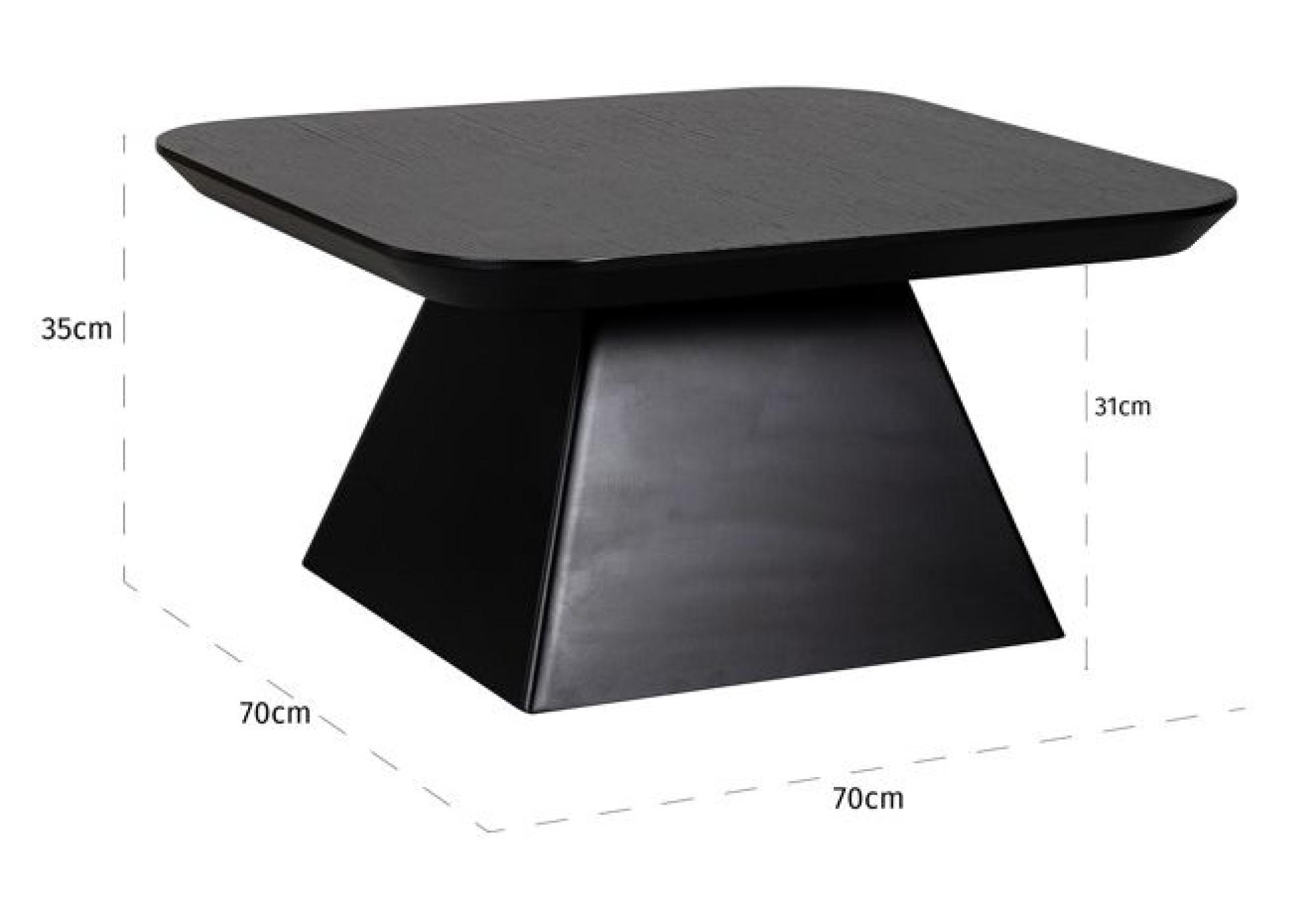 Product photograph of Bonvoy Black Oak Modern Edge Square Coffee Table from Choice Furniture Superstore.