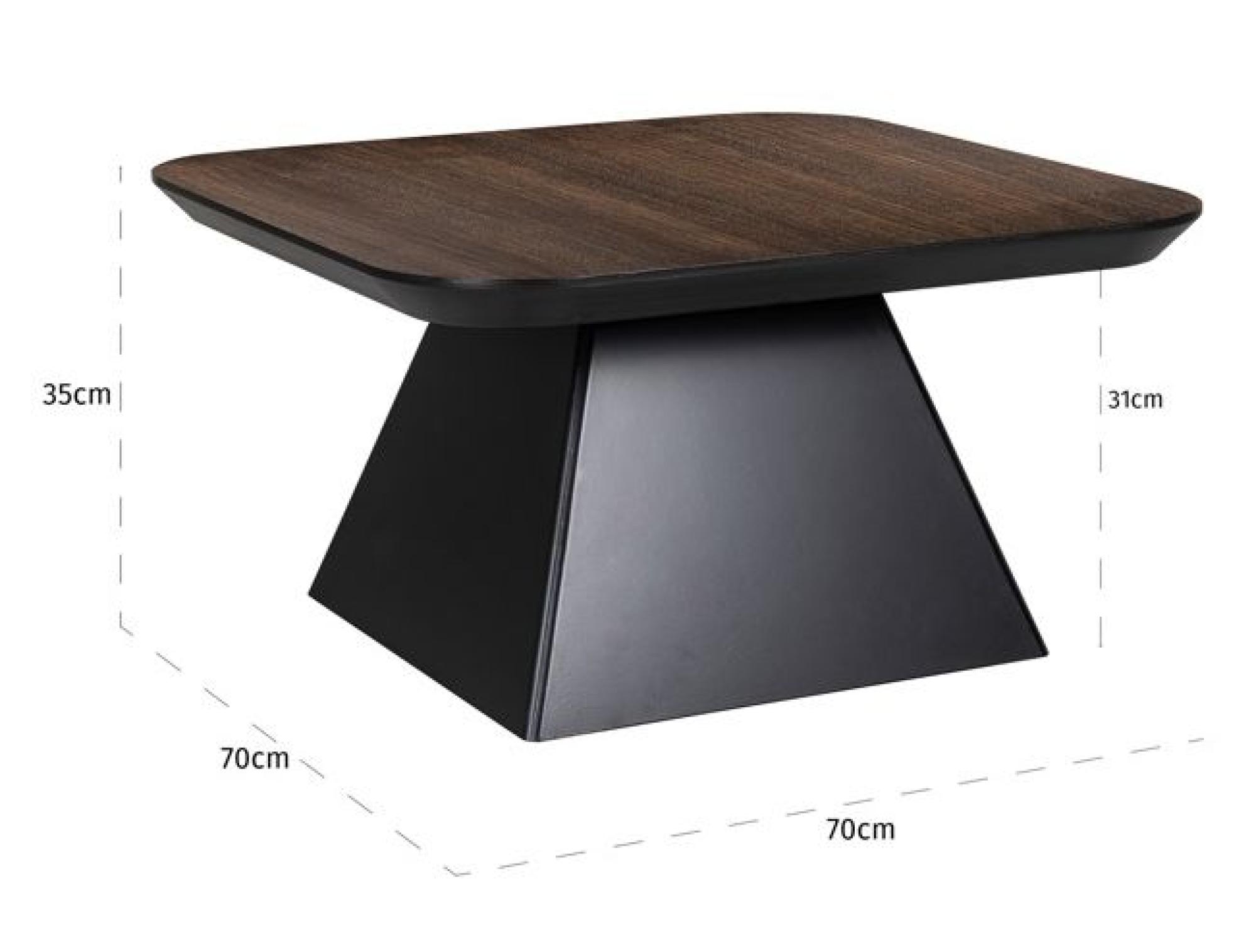 Product photograph of Bonvoy Brown Square 70cm Coffee Table from Choice Furniture Superstore.