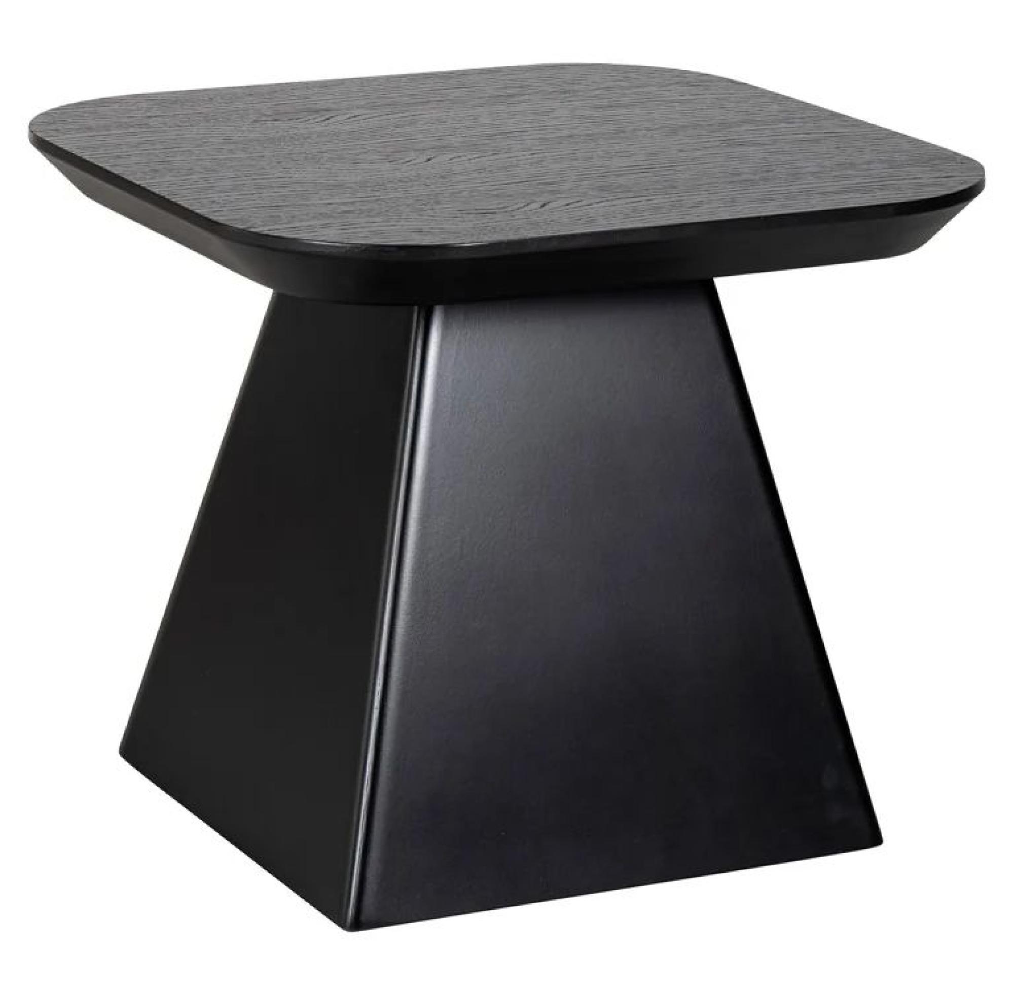Product photograph of Bonvoy Black Oak Modern Edge Square End Table from Choice Furniture Superstore.