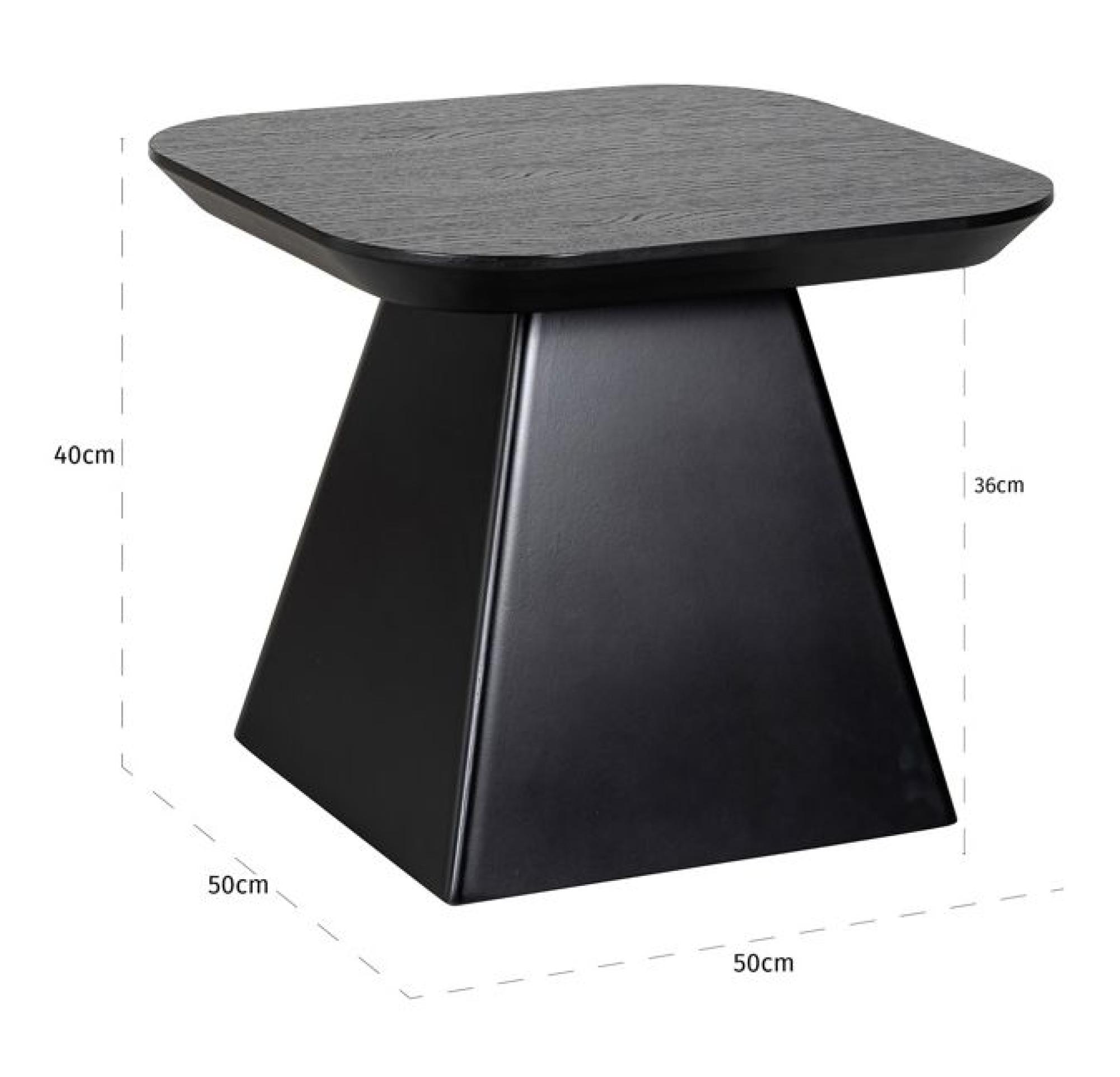 Product photograph of Bonvoy Black Oak Modern Edge Square End Table from Choice Furniture Superstore.