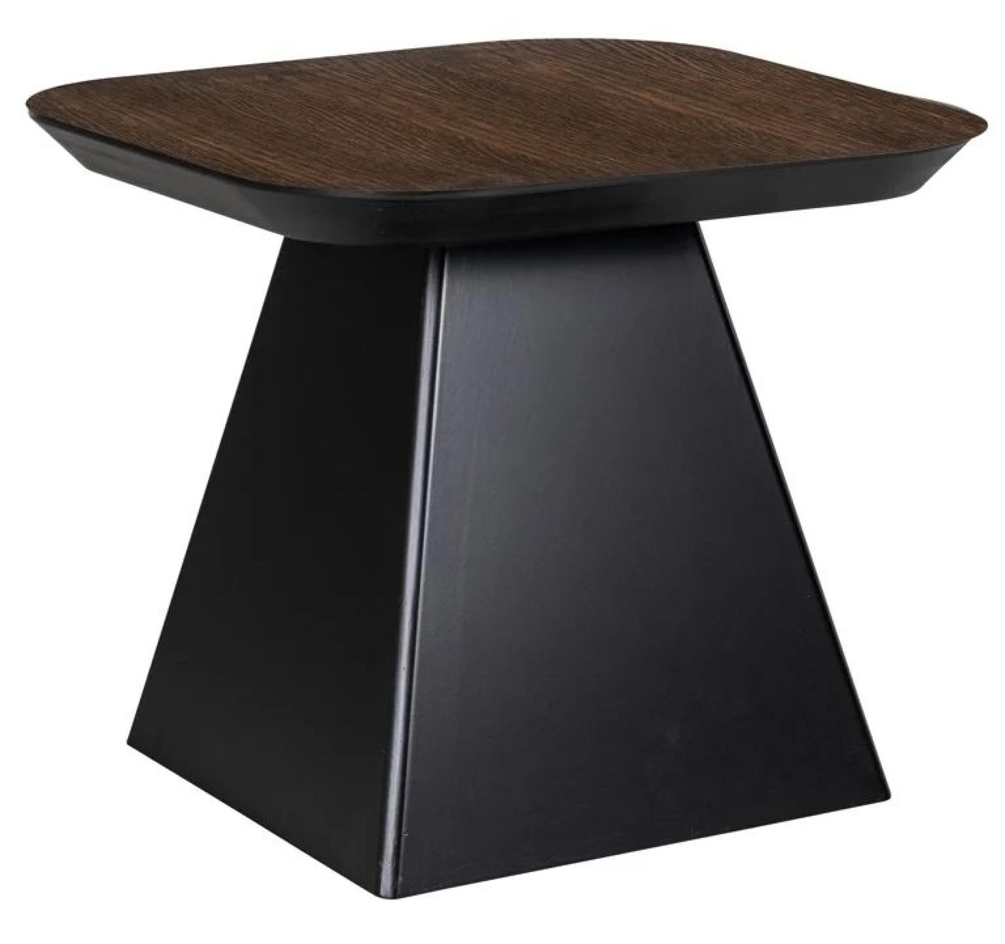 Product photograph of Bonvoy Brown Oak Modern Edge Square End Table from Choice Furniture Superstore.
