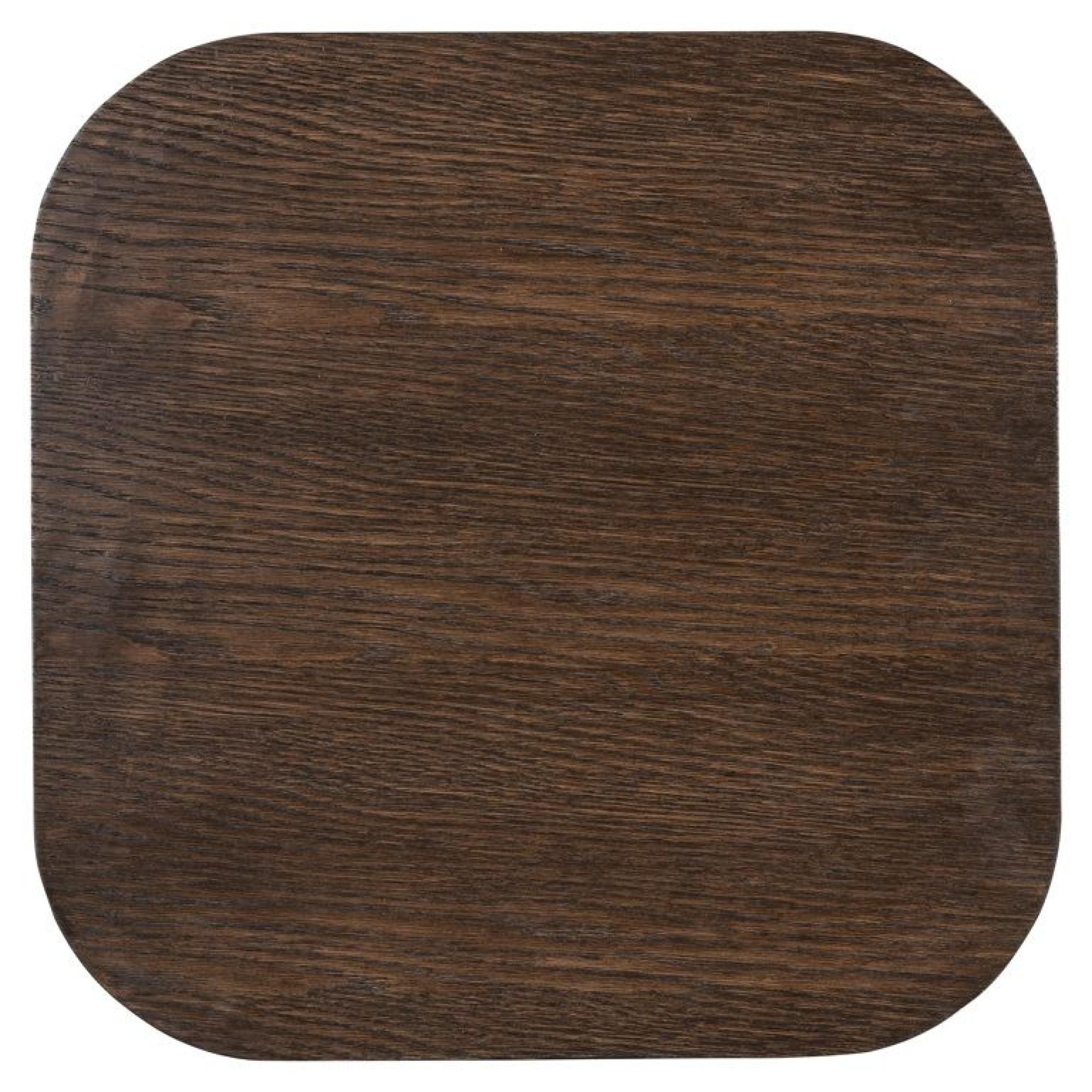 Product photograph of Bonvoy Brown Oak Modern Edge Square End Table from Choice Furniture Superstore.