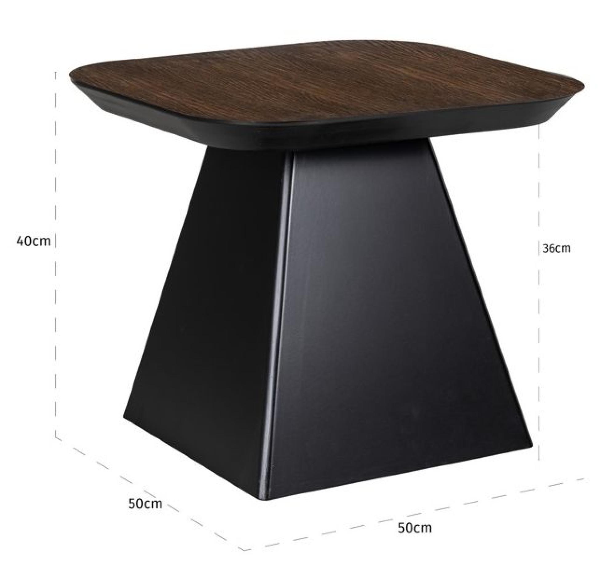 Product photograph of Bonvoy Brown Oak Modern Edge Square End Table from Choice Furniture Superstore.