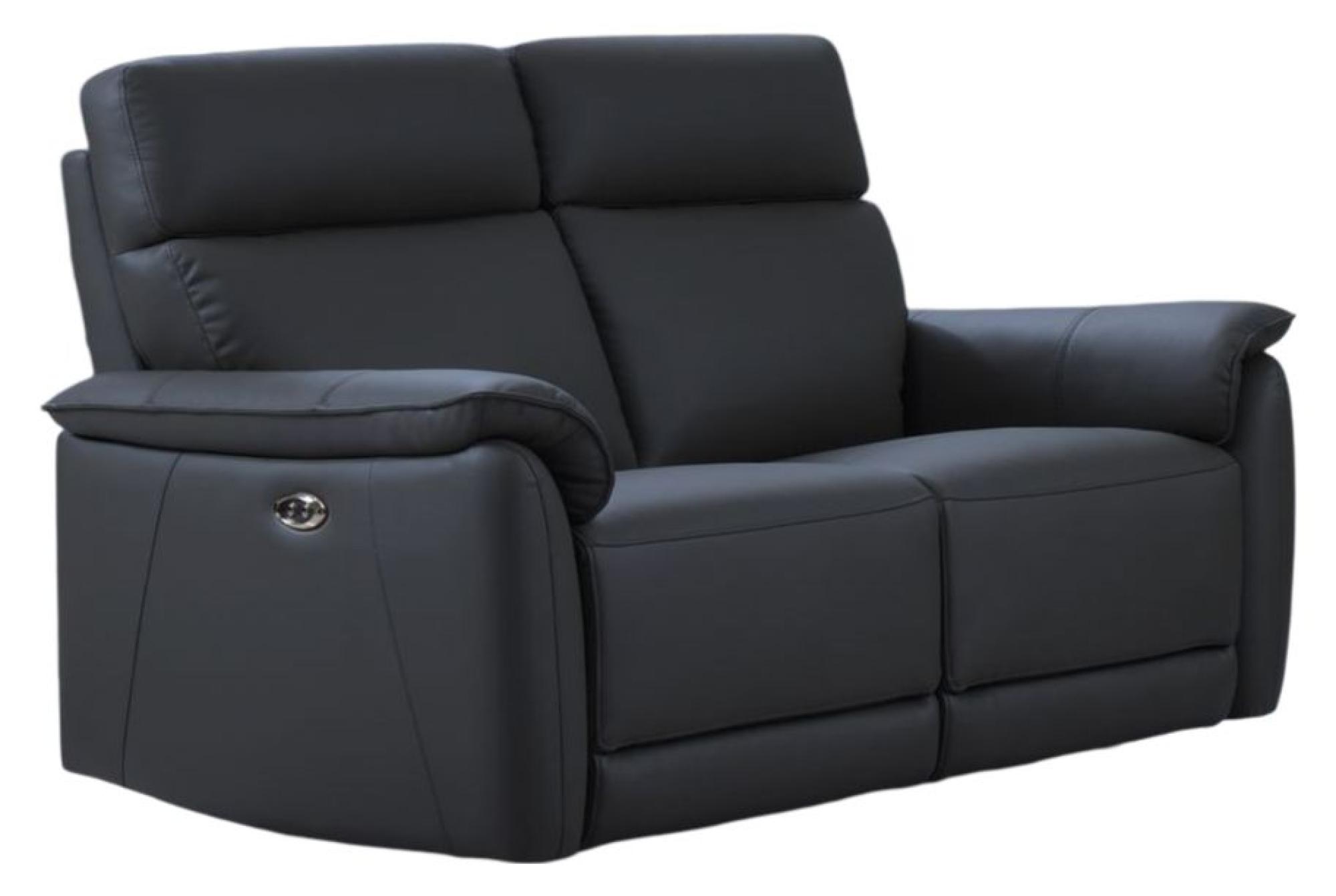 Product photograph of Carlton Blue Leather Electric Recliner 3 2 Seater Sofa Suite from Choice Furniture Superstore.