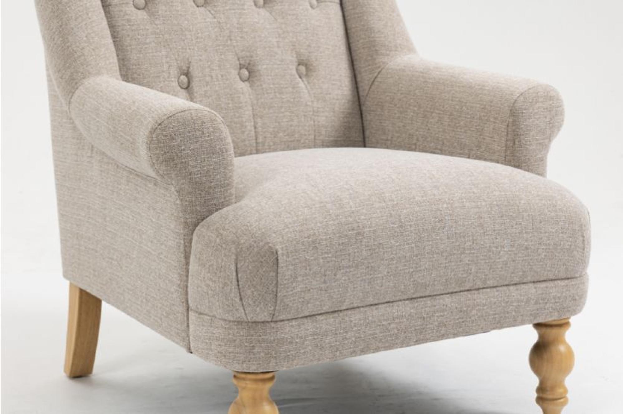 Product photograph of Charlotte Beige Fabric Accent Chair from Choice Furniture Superstore.