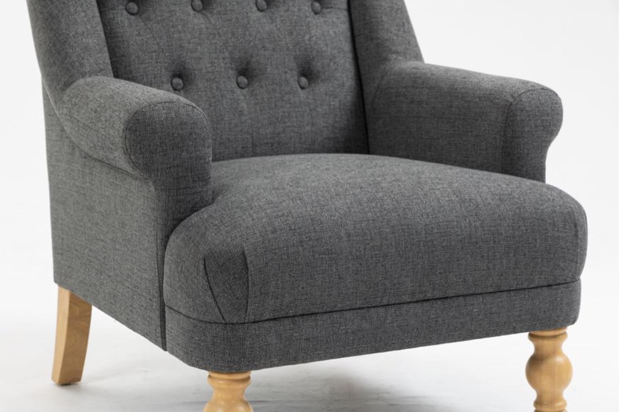 Product photograph of Charlotte Dark Grey Fabric Accent Chair from Choice Furniture Superstore.