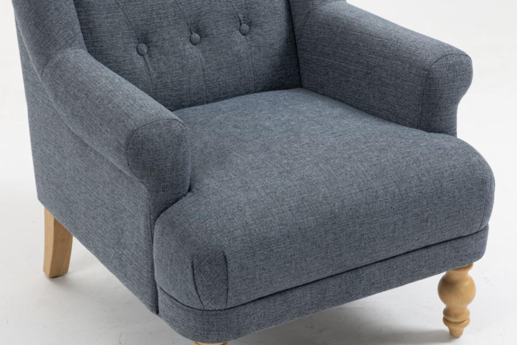 Product photograph of Charlotte Ocean Fabric Accent Chair from Choice Furniture Superstore.