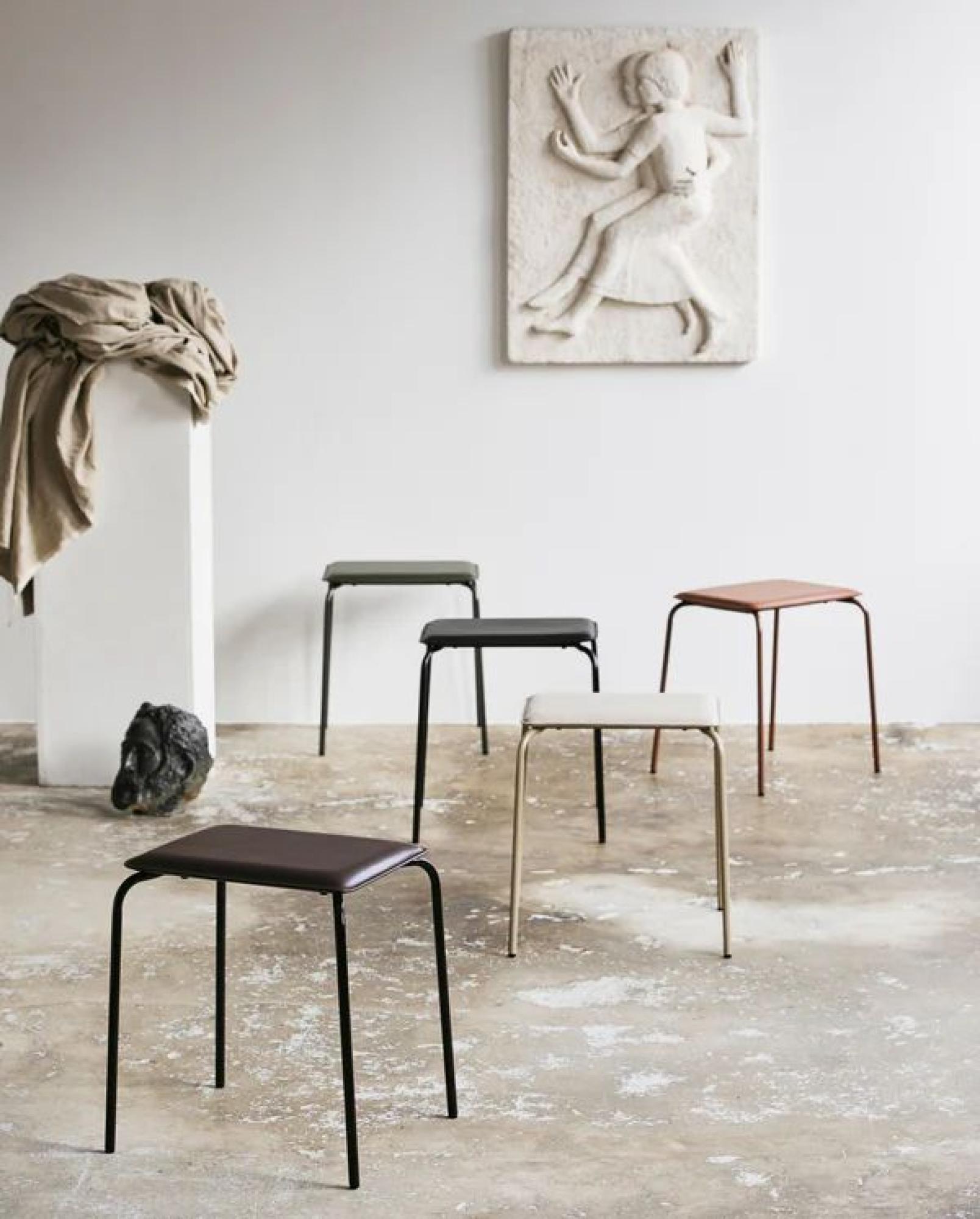 Product photograph of Nordal Esa Black Metal Stool from Choice Furniture Superstore.