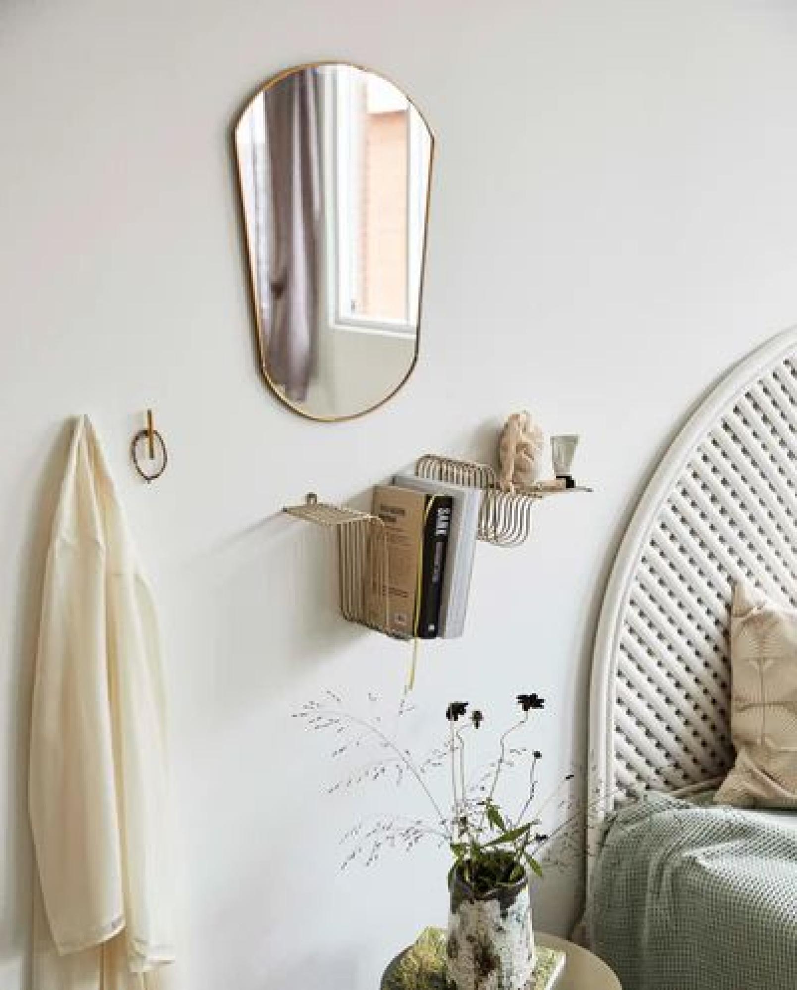 Product photograph of Set Of 2 Nordal Gold Metal Oval Wall Mirror from Choice Furniture Superstore.