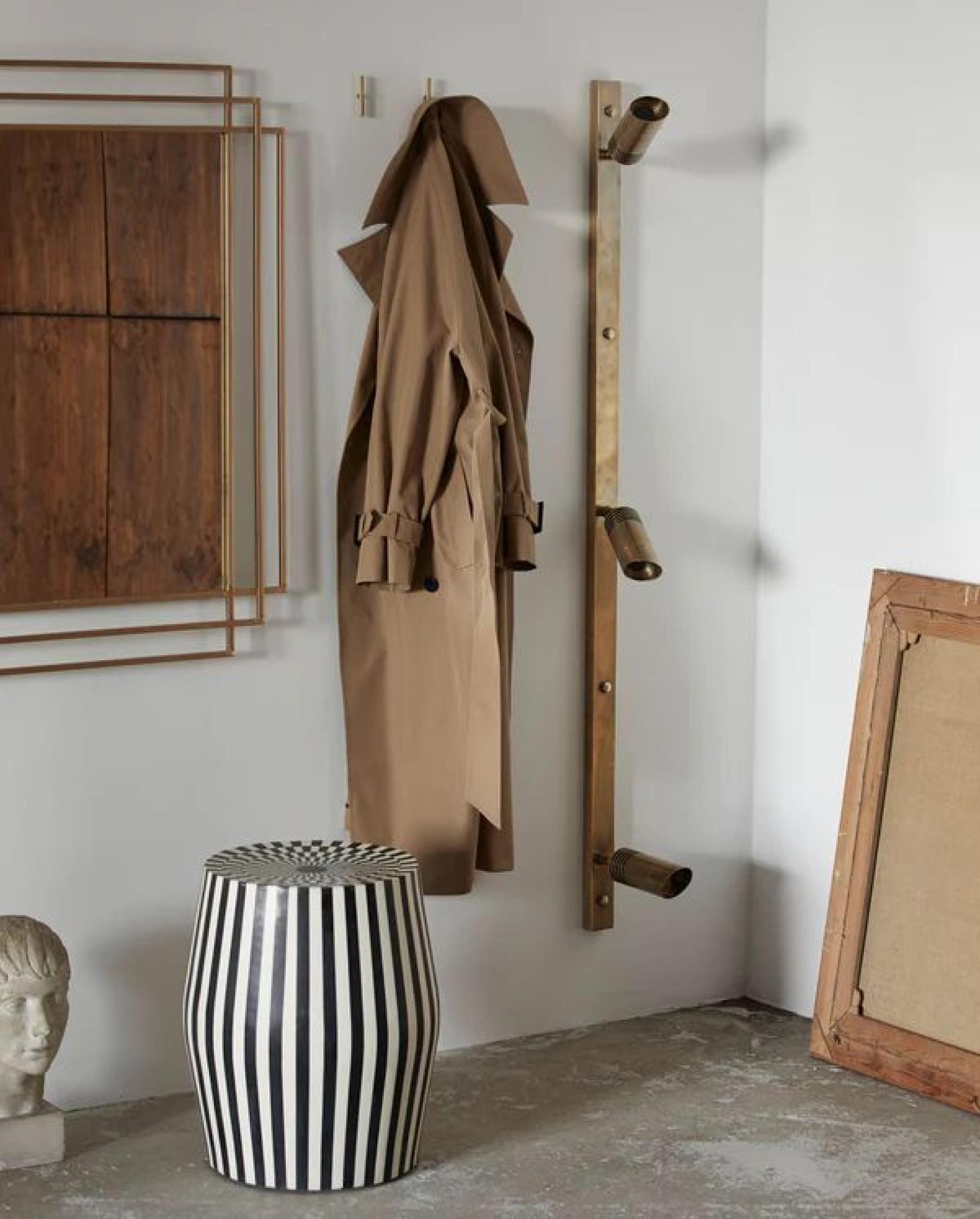 Product photograph of Nordal Brass Metal Frame Wall Mirror from Choice Furniture Superstore.