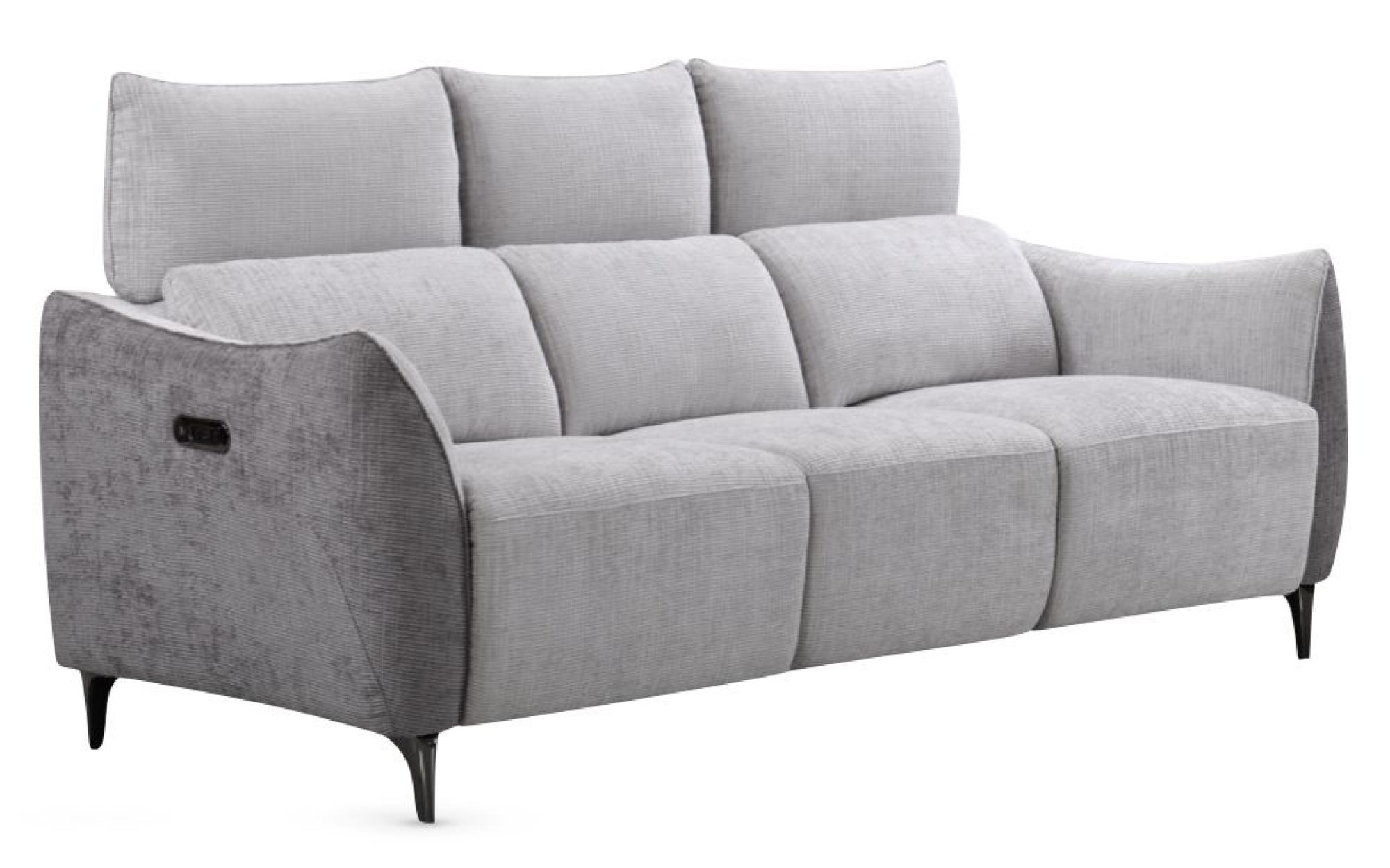 Product photograph of Hampshire Grey Fusion Fabric Electric Recliner 3 2 Seater Sofa Suite from Choice Furniture Superstore.