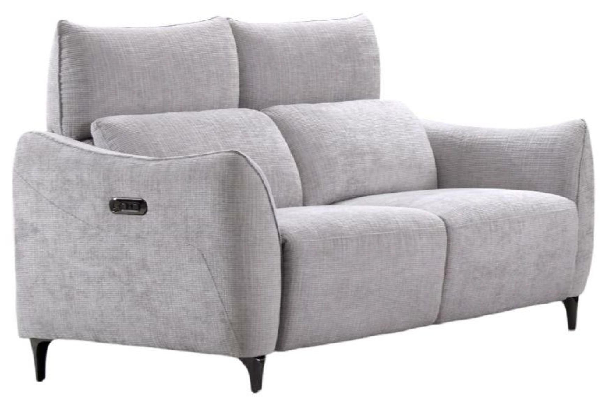 Product photograph of Hampshire Light Grey Fabric Electric Recliner 3 2 Seater Sofa Suite from Choice Furniture Superstore.