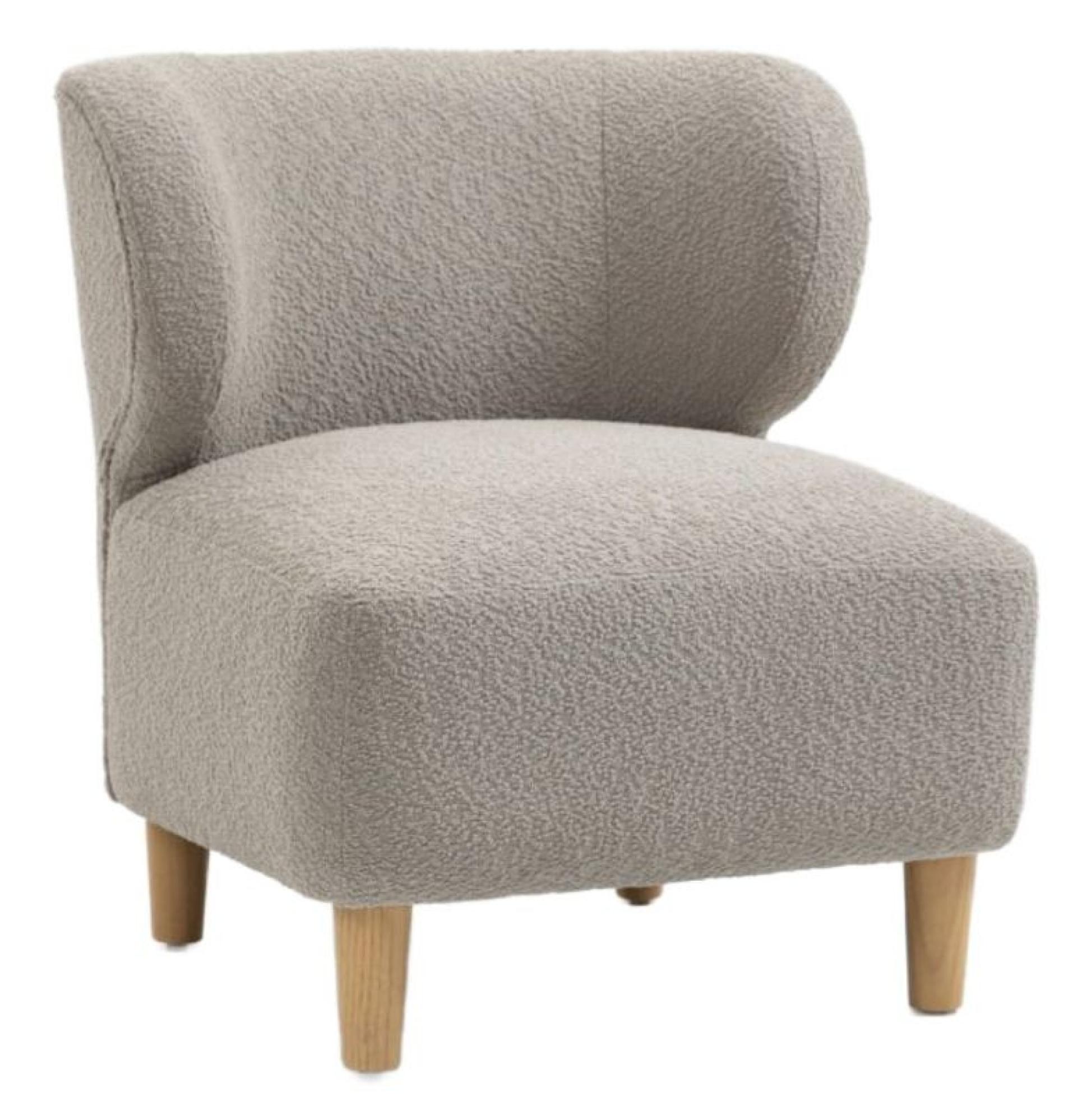 Product photograph of Josie Grey Fabric Armless Accent Chair from Choice Furniture Superstore.