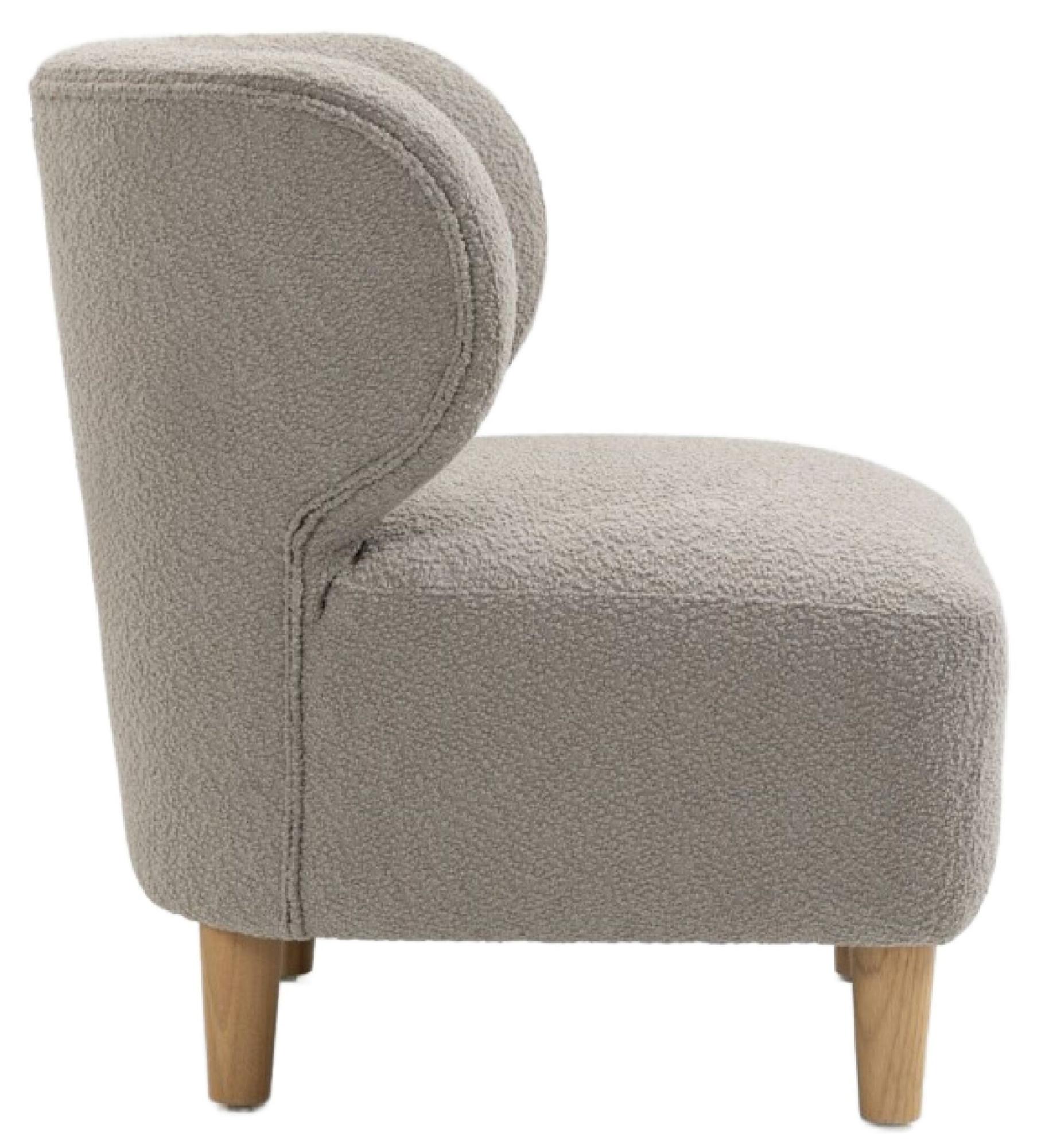 Product photograph of Josie Grey Fabric Armless Accent Chair from Choice Furniture Superstore.