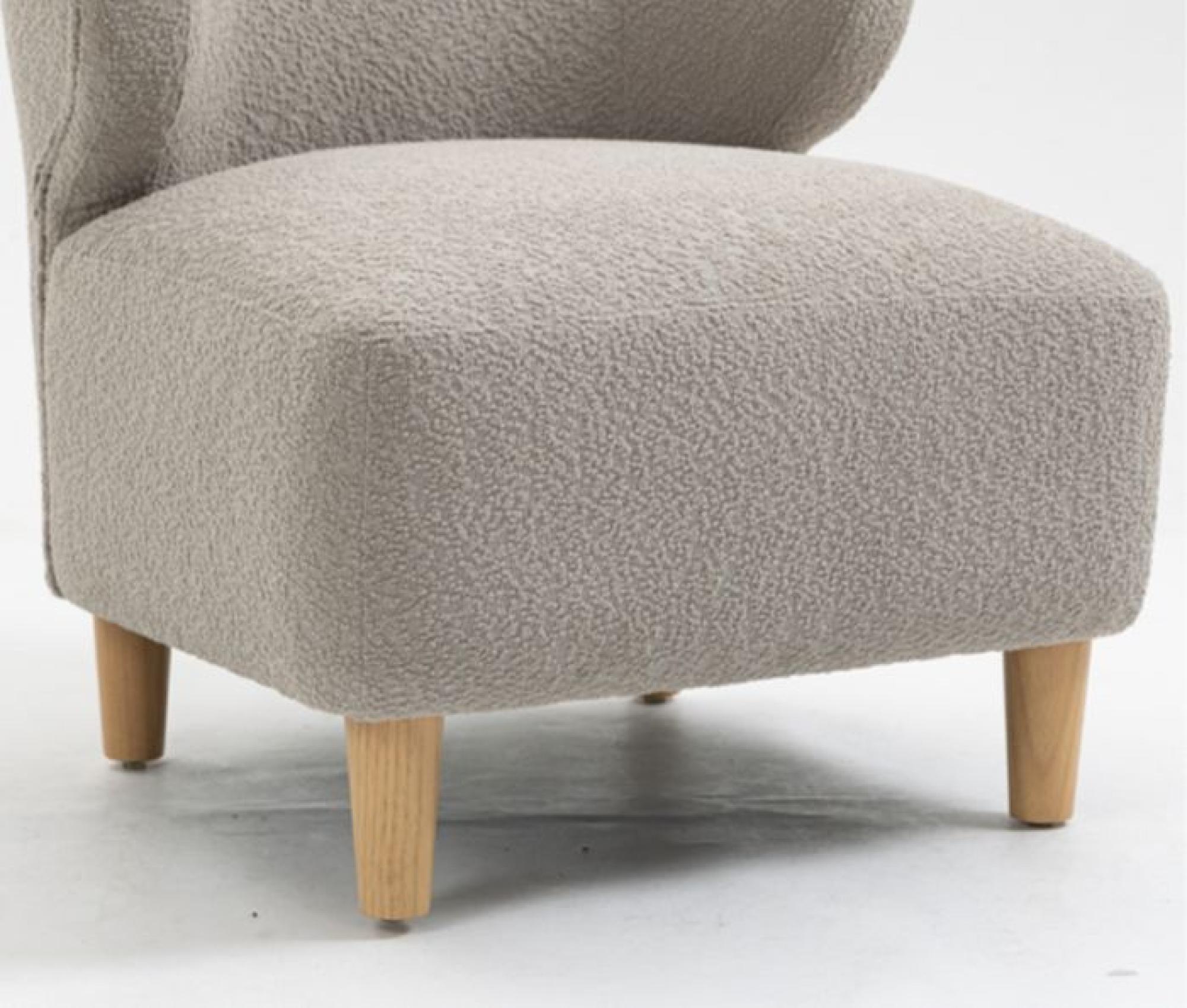Product photograph of Josie Grey Fabric Armless Accent Chair from Choice Furniture Superstore.