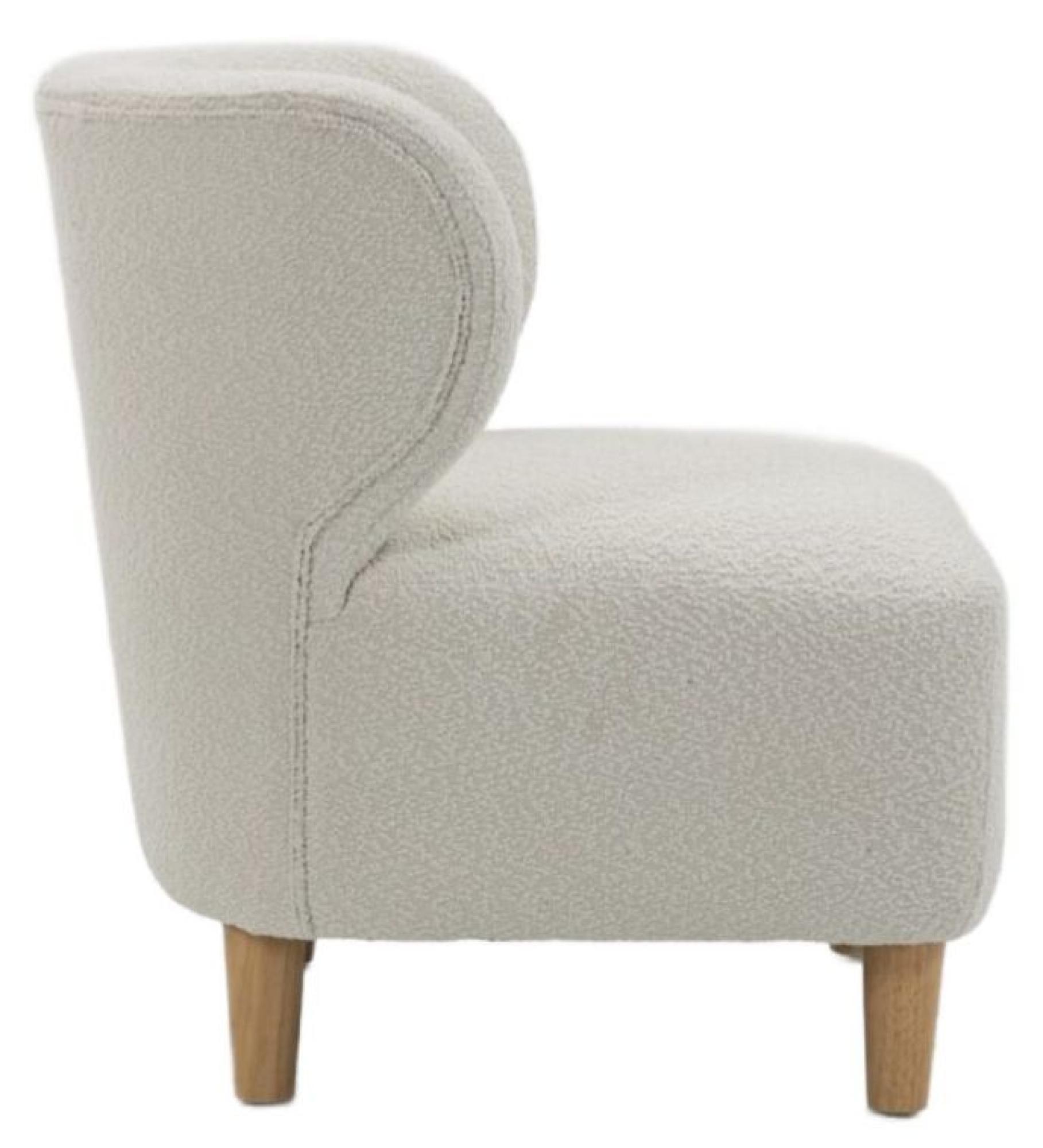 Product photograph of Josie White Fabric Armless Accent Chair from Choice Furniture Superstore.