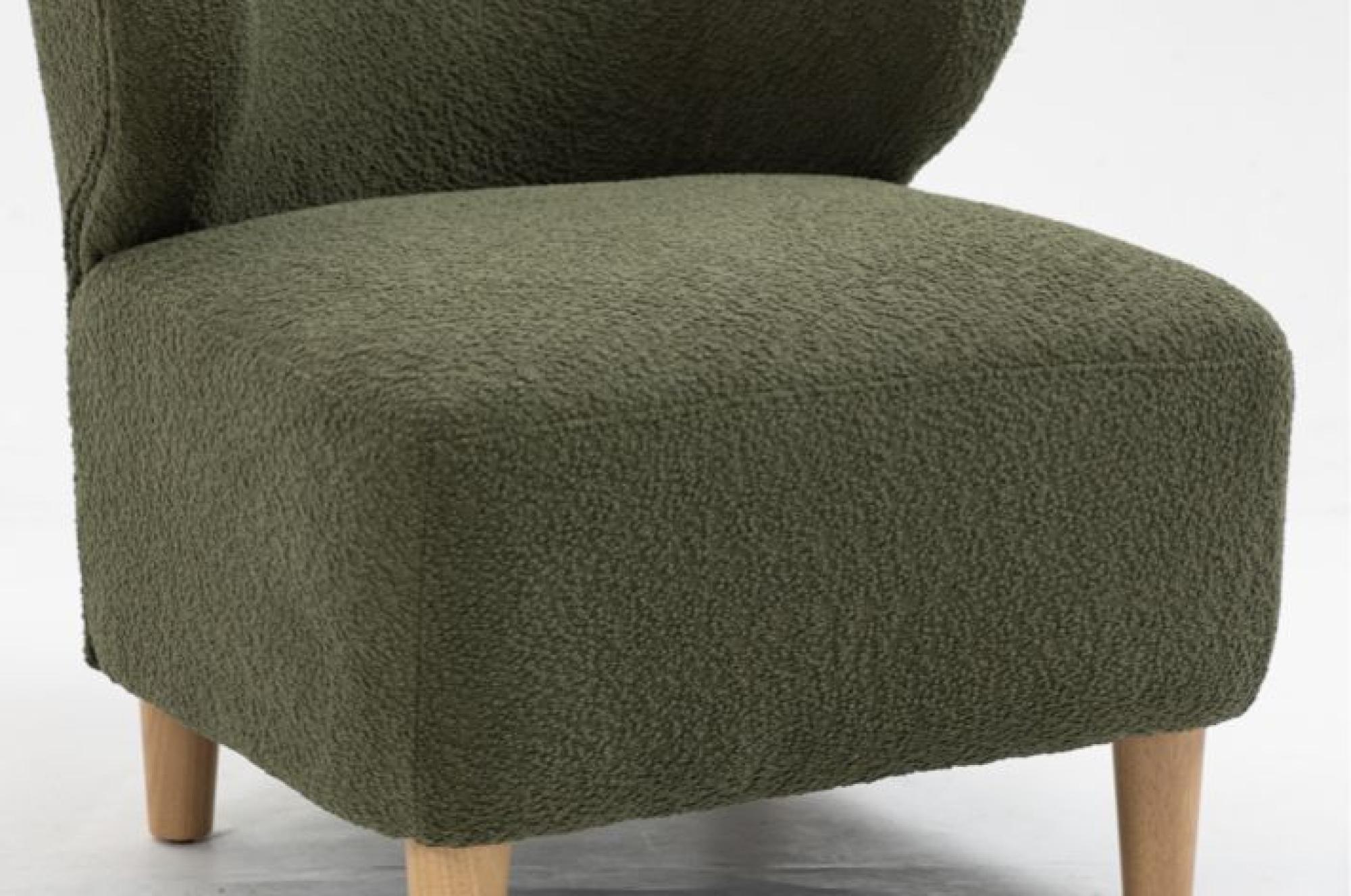 Product photograph of Josie Green Fabric Armless Accent Chair from Choice Furniture Superstore.
