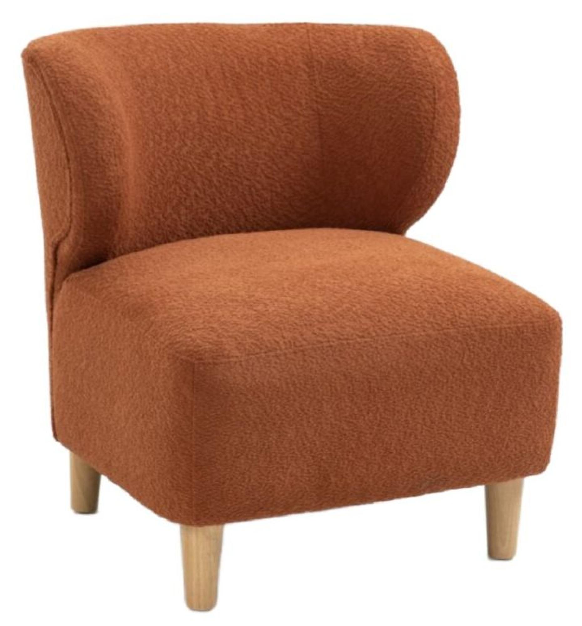 Product photograph of Josie Orange Fabric Armless Accent Chair from Choice Furniture Superstore.