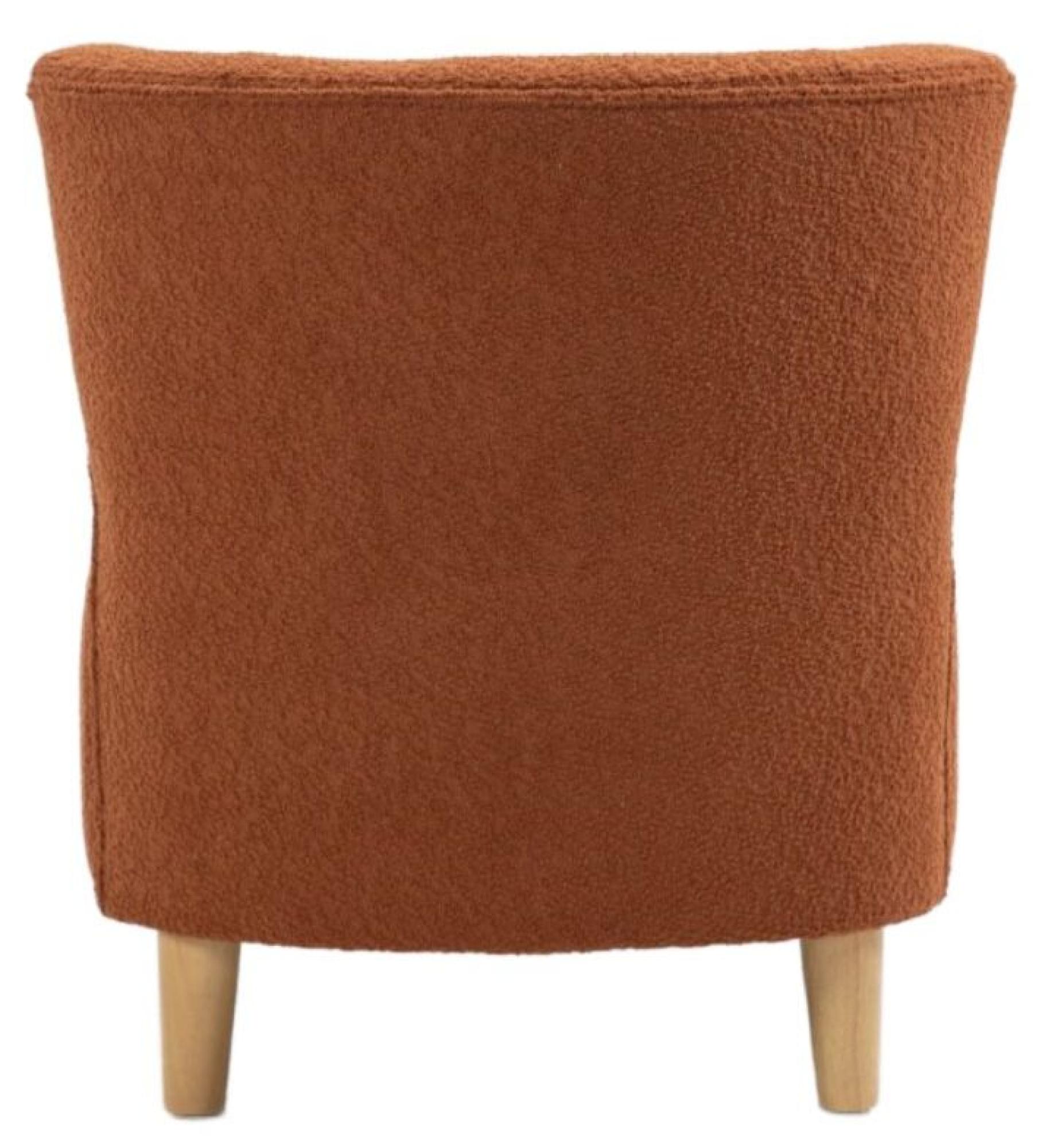 Product photograph of Josie Orange Fabric Armless Accent Chair from Choice Furniture Superstore.
