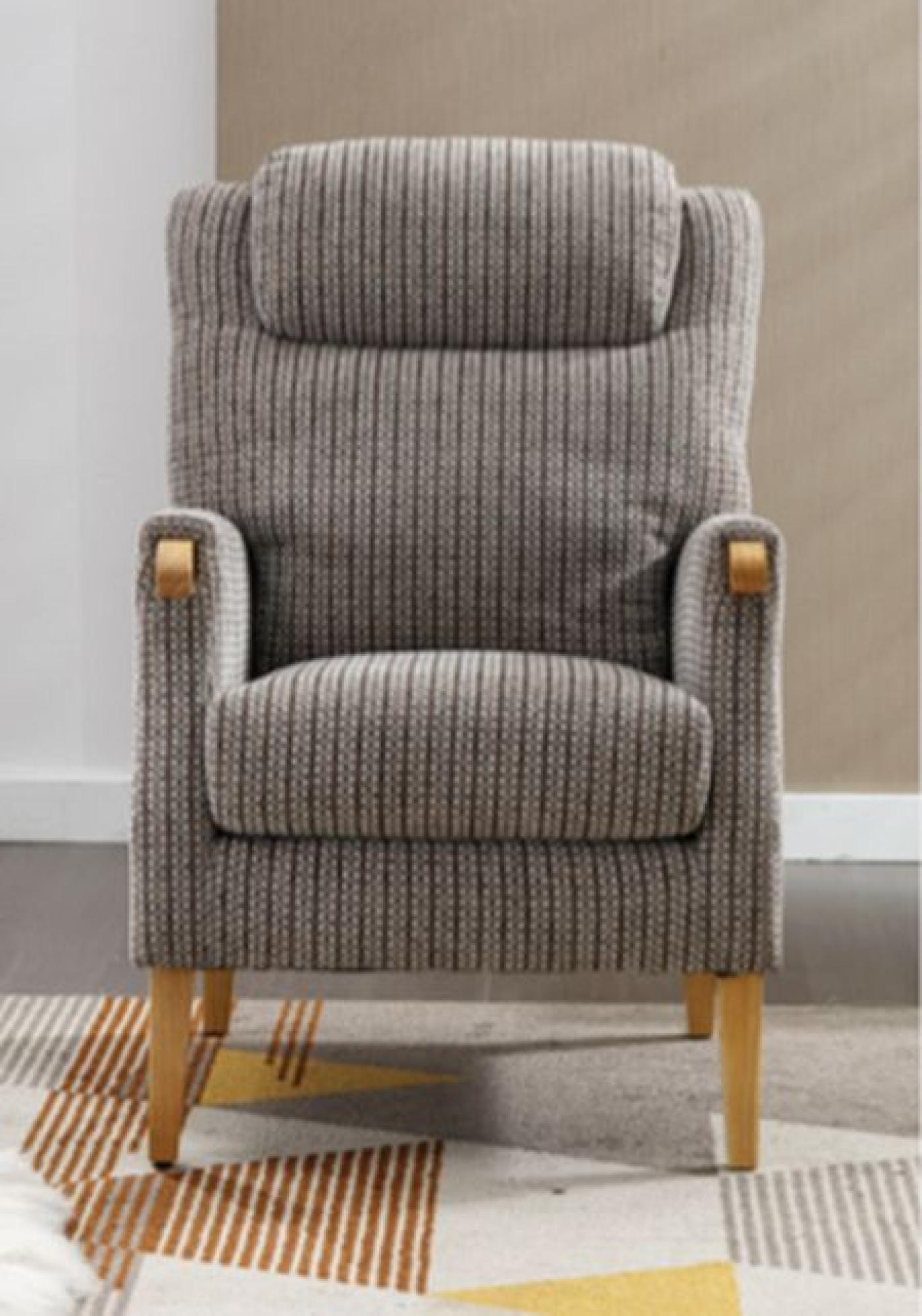 Product photograph of Lisbon Latte Fabric Fireside Armchair from Choice Furniture Superstore.