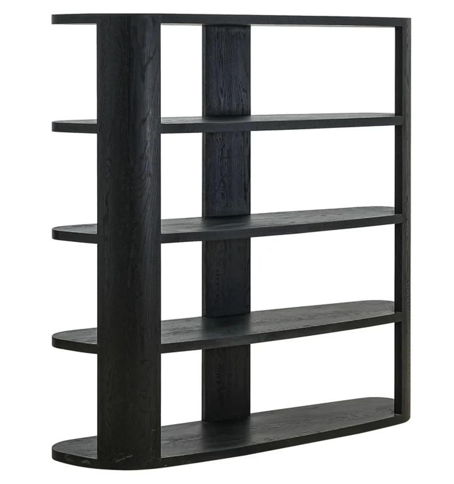 Product photograph of Navarino Dark Wood Shelving Unit from Choice Furniture Superstore.