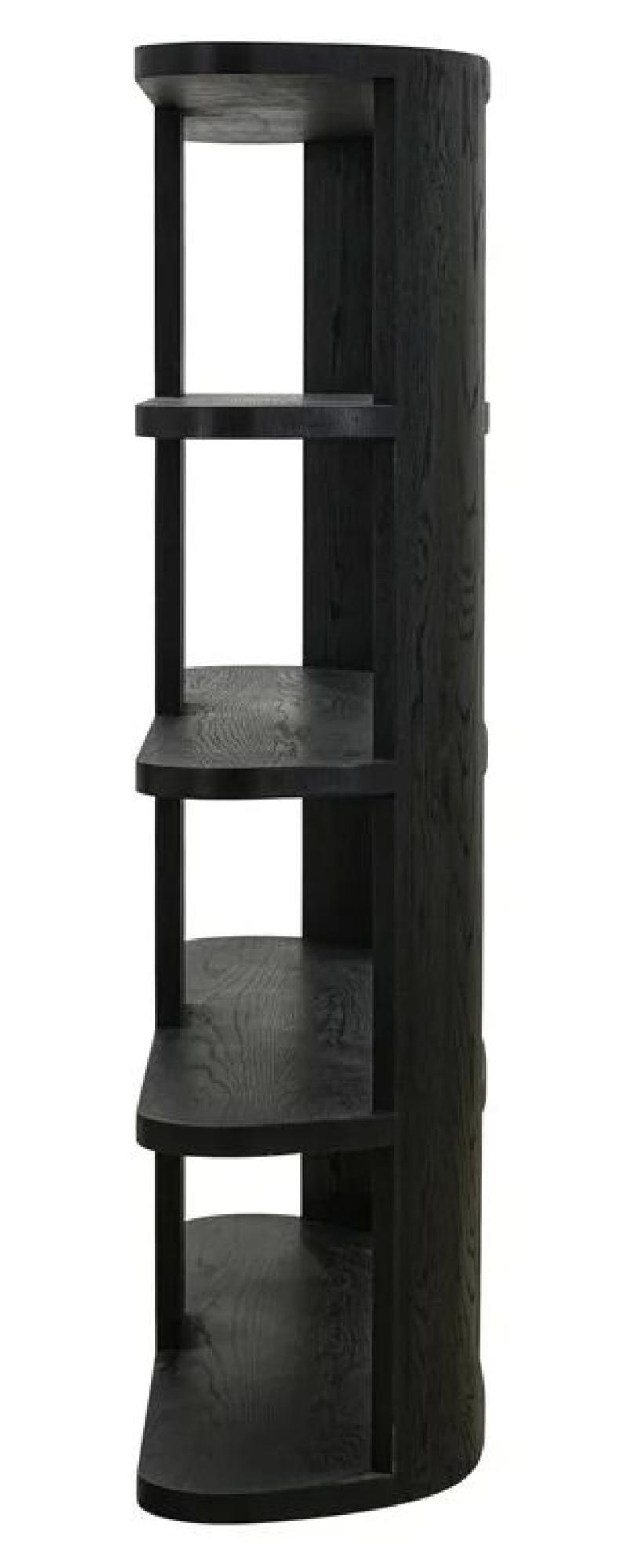 Product photograph of Navarino Dark Wood Shelving Unit from Choice Furniture Superstore.