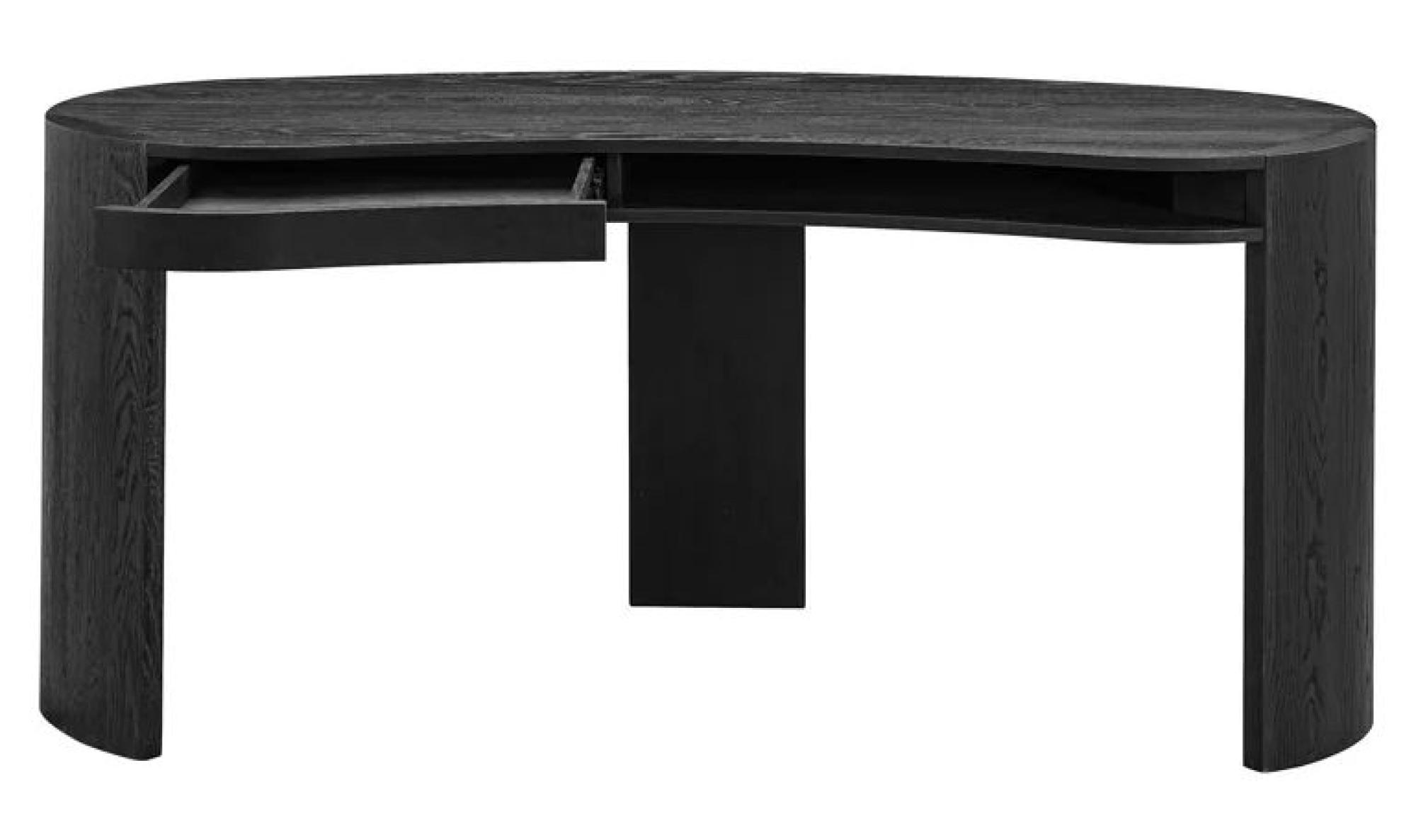 Product photograph of Navarino Dark Wood 1 Drawer Writing Desk from Choice Furniture Superstore.