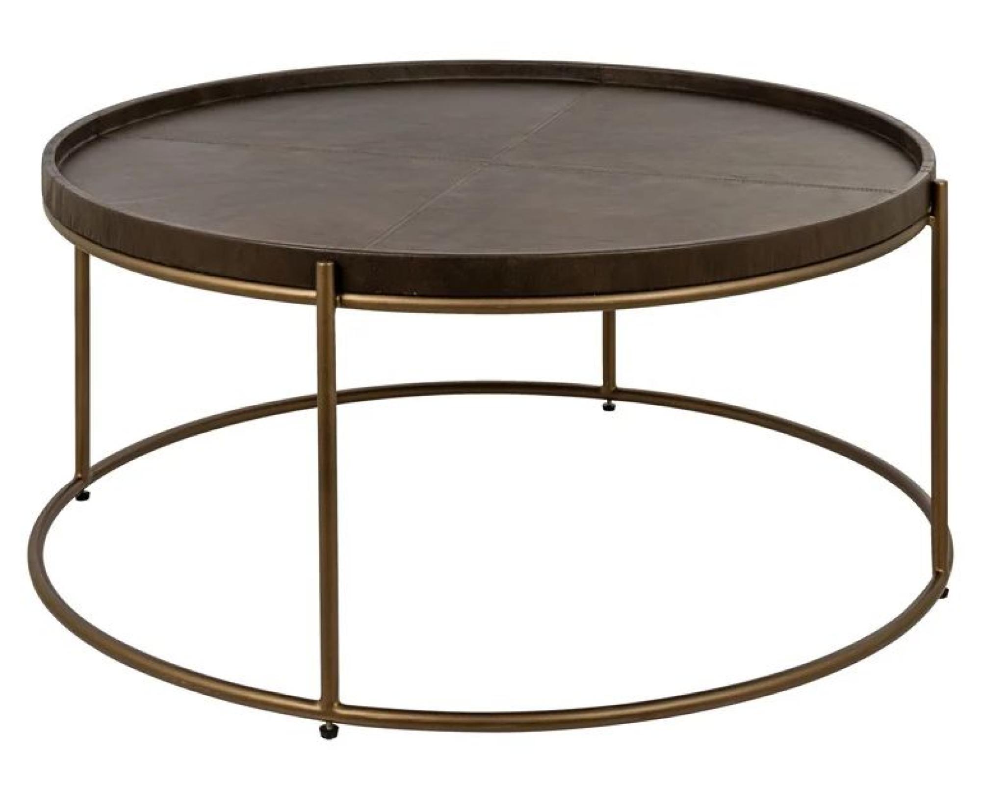 Product photograph of Zillon Brown Round Coffee Table from Choice Furniture Superstore.