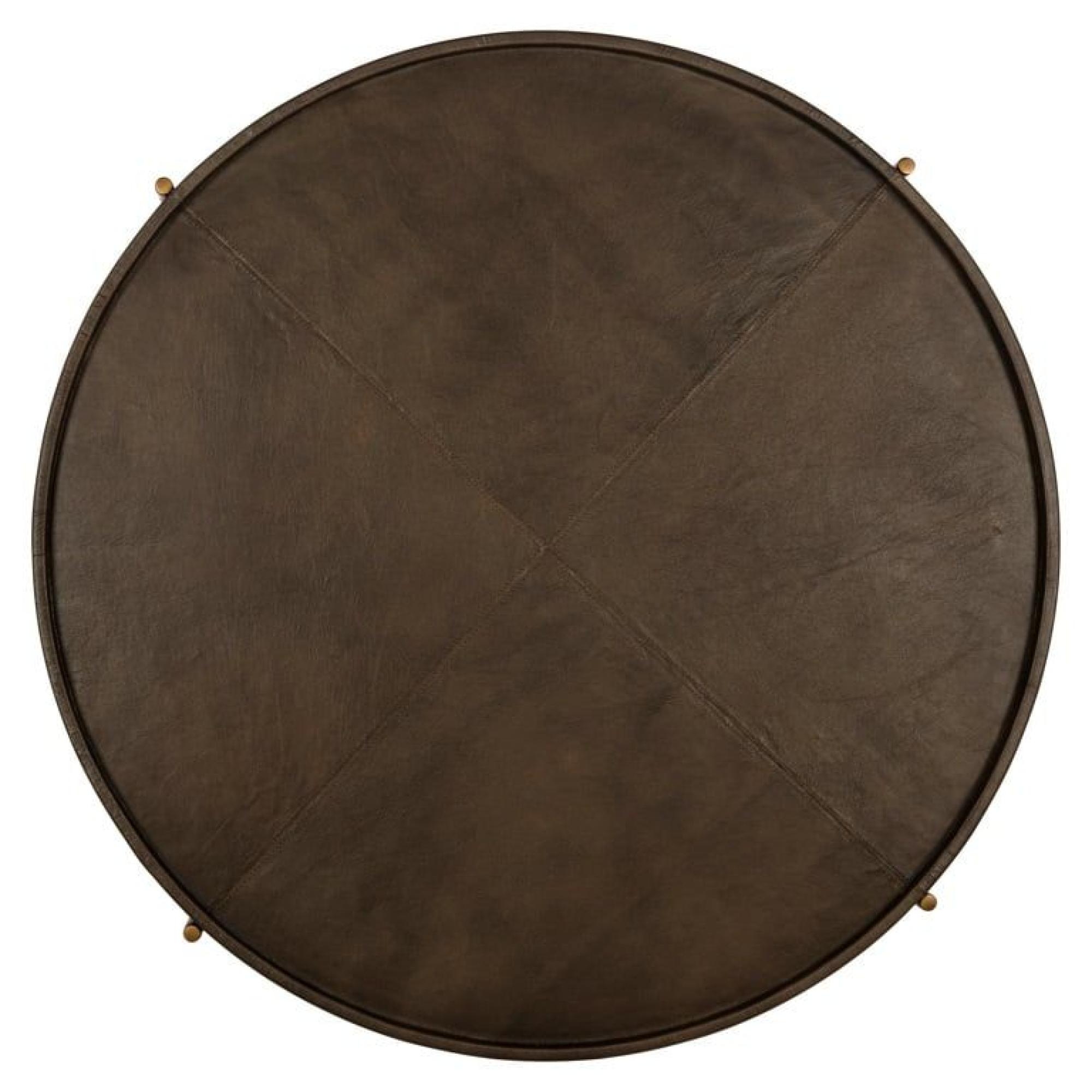 Product photograph of Zillon Brown Round Coffee Table from Choice Furniture Superstore.