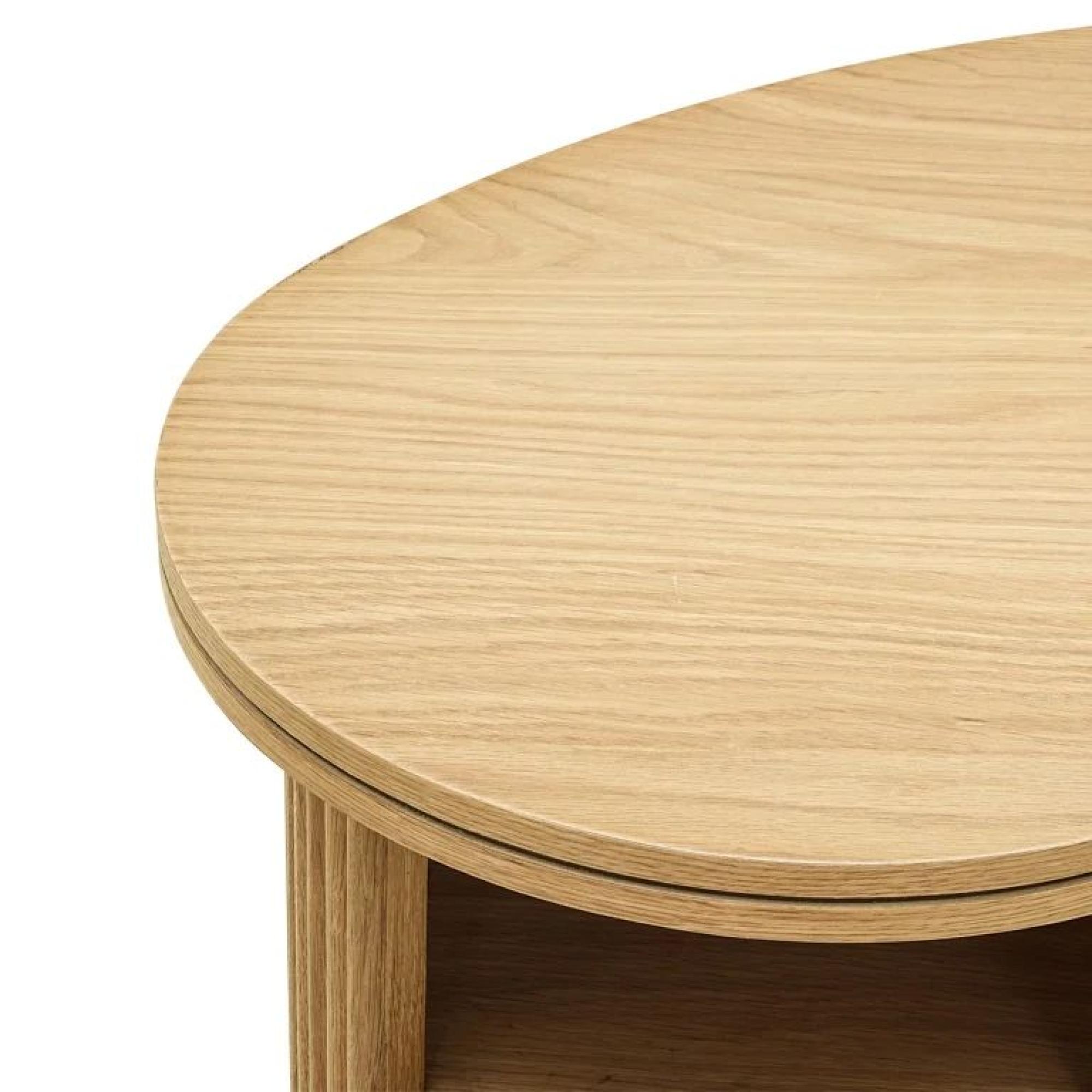 Product photograph of Belfort Oak 3 Drawer Writing Desk With Fluted Base from Choice Furniture Superstore.