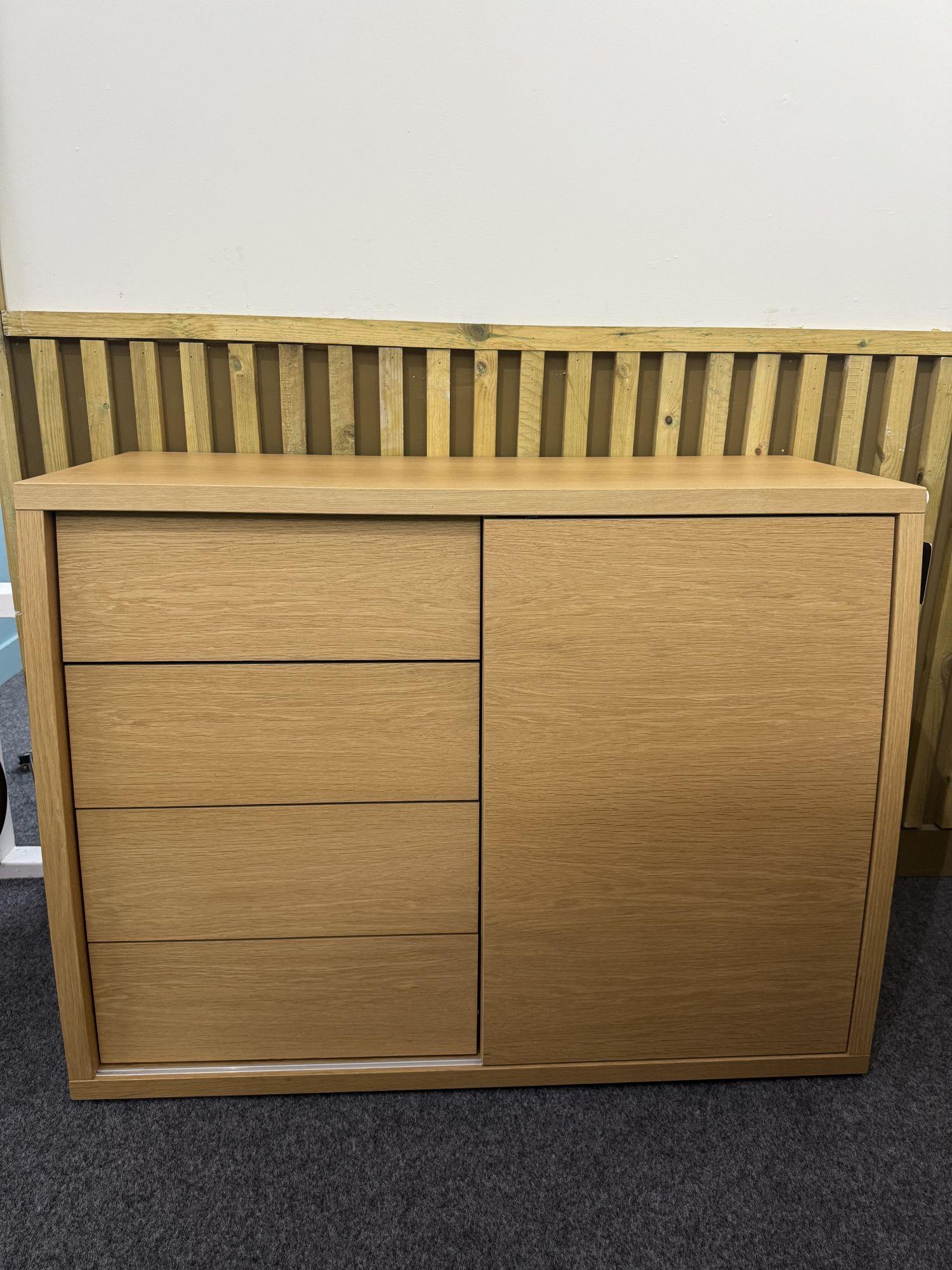 Product photograph of Ex Display - Skovby Sm752 Oak 4 Drawer Sideboard from Choice Furniture Superstore.