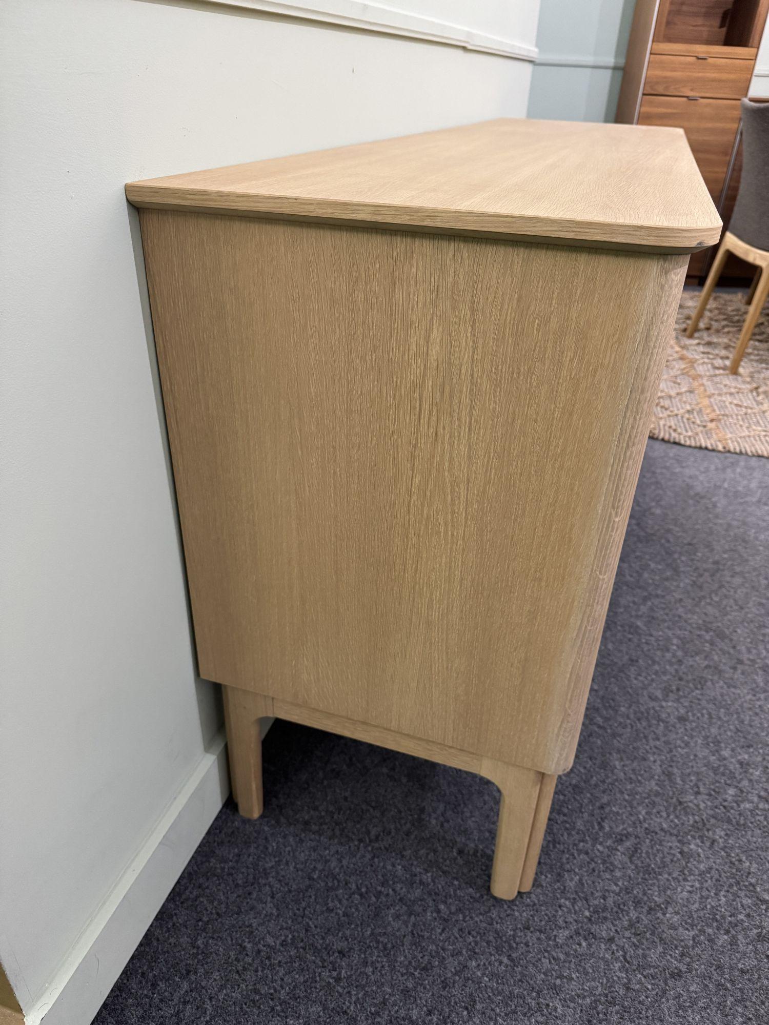 Product photograph of Ex Display - Skovby Sm300 Oak 190cm Extra Large Sideboard - 2 Doors from Choice Furniture Superstore.