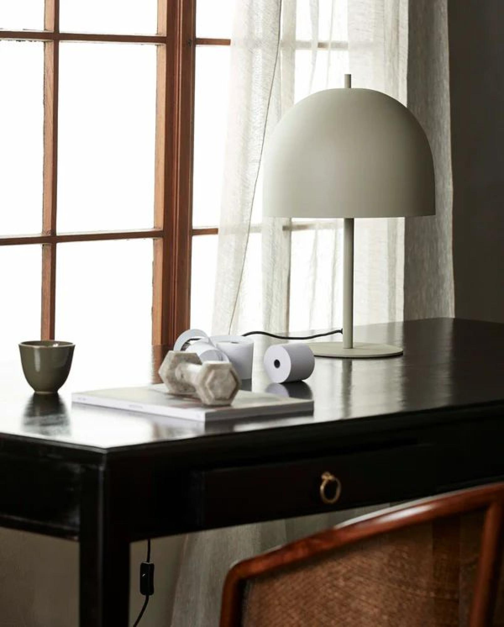 Product photograph of Nordal Glow Matt Beige Metal Table Lamp from Choice Furniture Superstore.