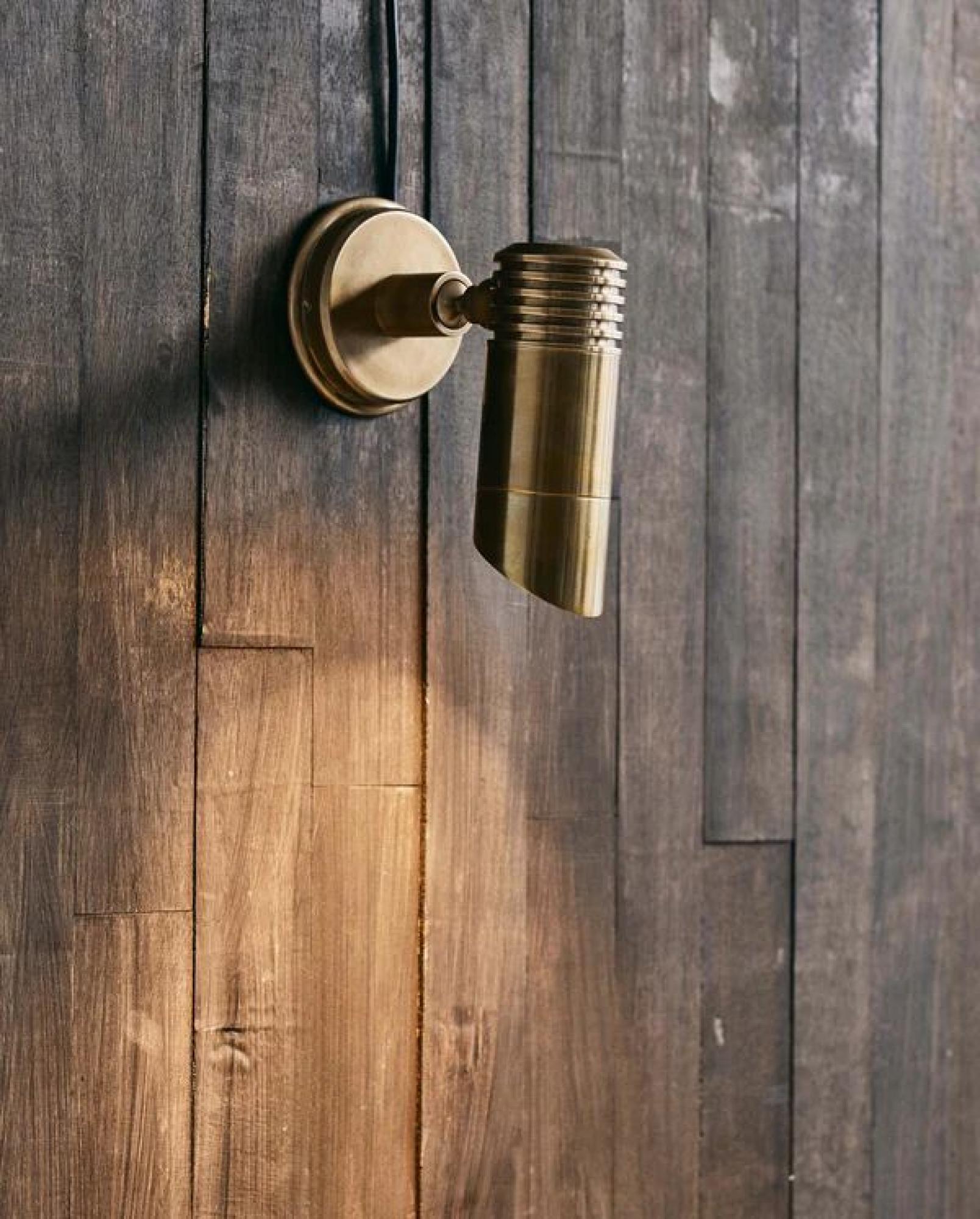 Product photograph of Nordal Bragi Brass Outdoor Wall Lamp from Choice Furniture Superstore.