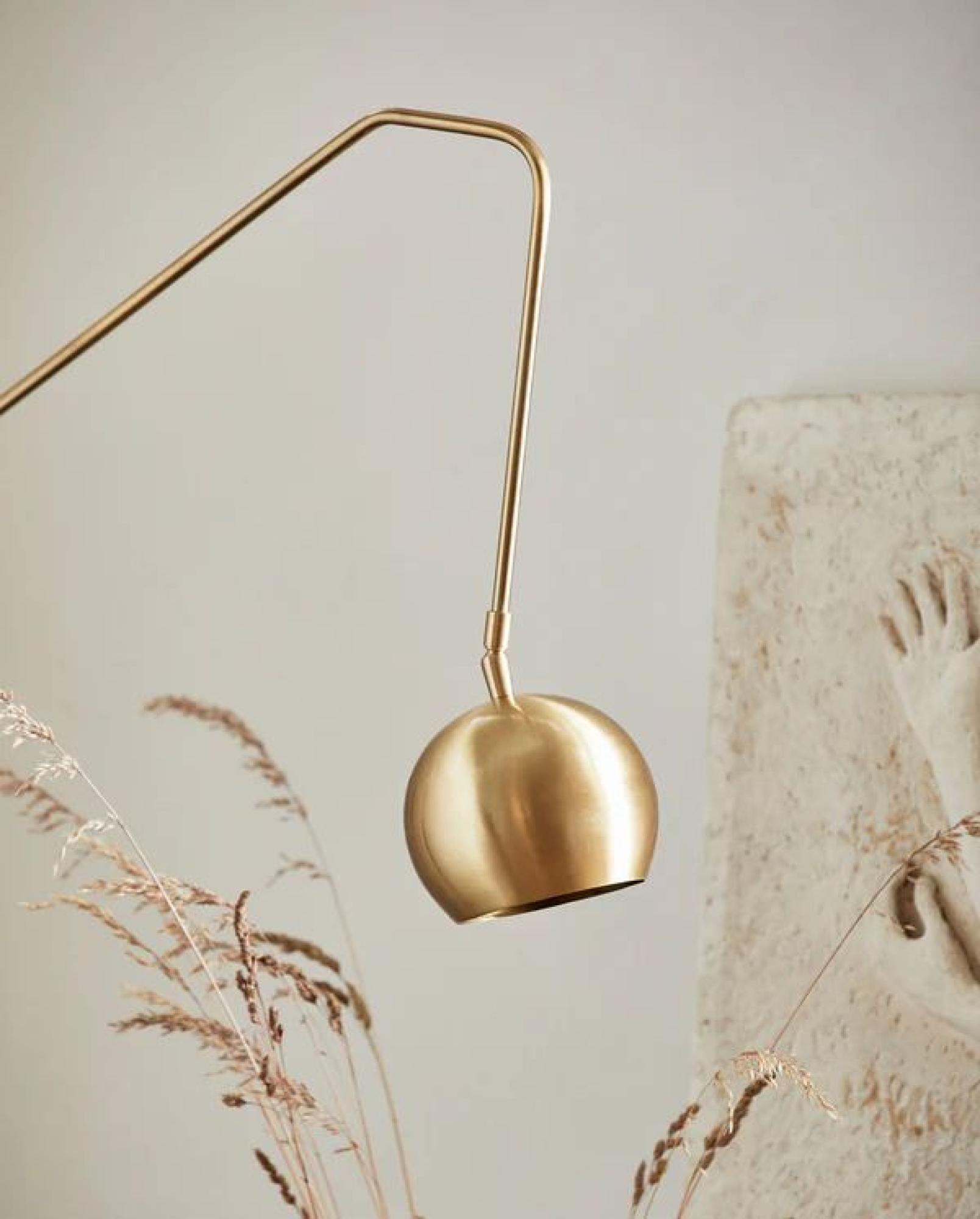 Product photograph of Nordal Athene Gold Metal Globe Wall Lamp from Choice Furniture Superstore.